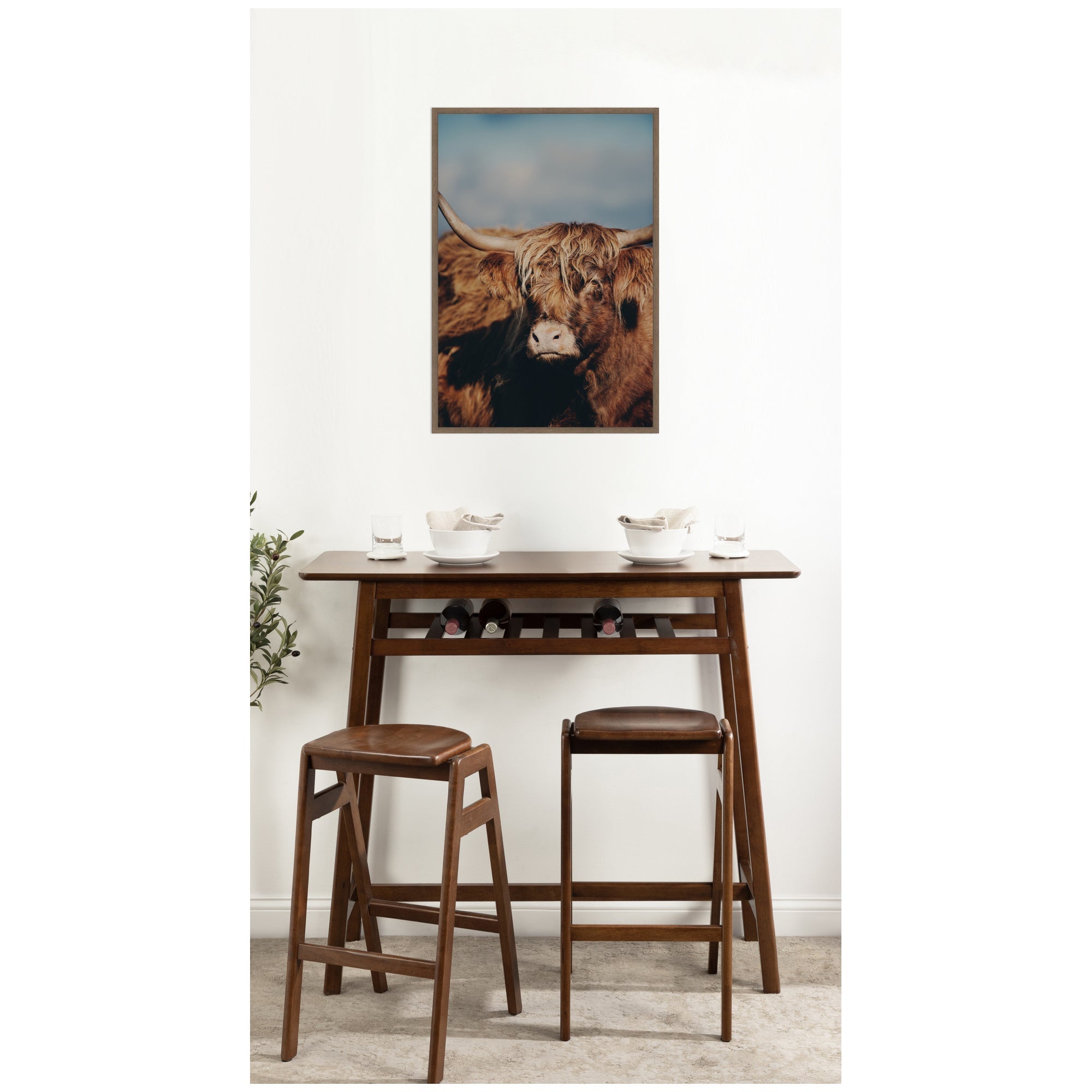 Highland Cow No. 5 by Laura Evans Framed Canvas Wall Art Print