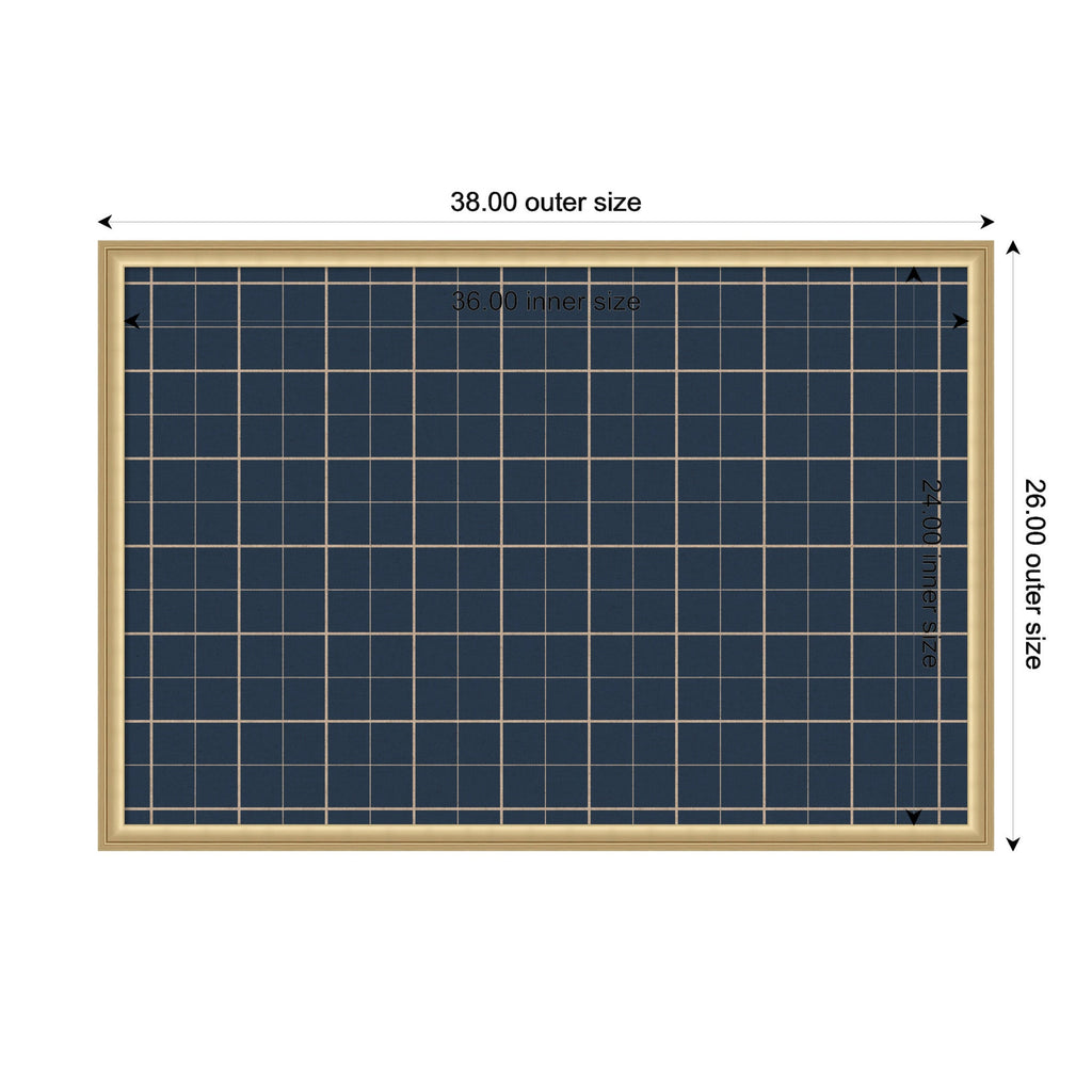 Framed Fabric Pinboard | Navy Blue Plaid - Multiple Sizes!