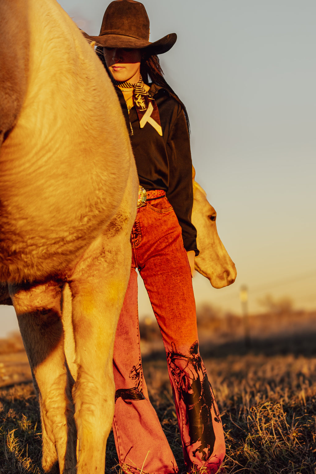 The Sagebrush Tapdancer Denim in Red