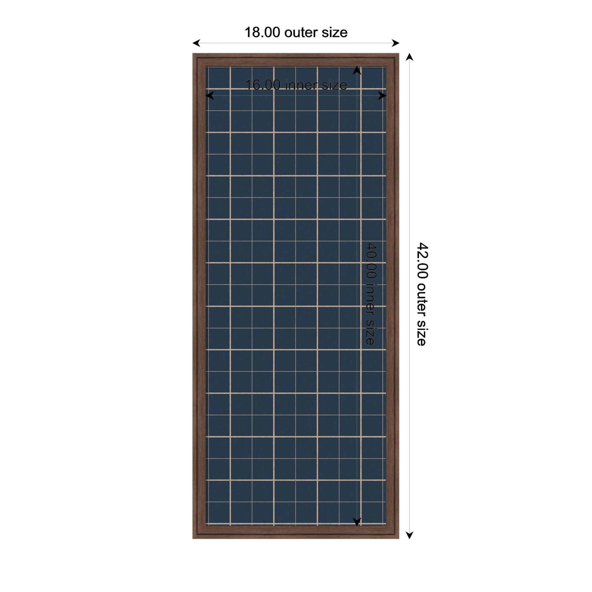 Framed Fabric Pinboard | Navy Blue Plaid - Multiple Sizes!