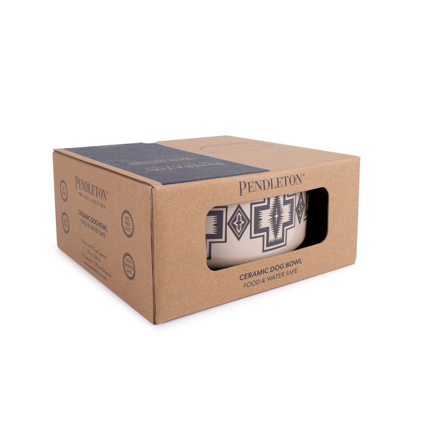 Pendleton Ceramic Dog Food Bowl