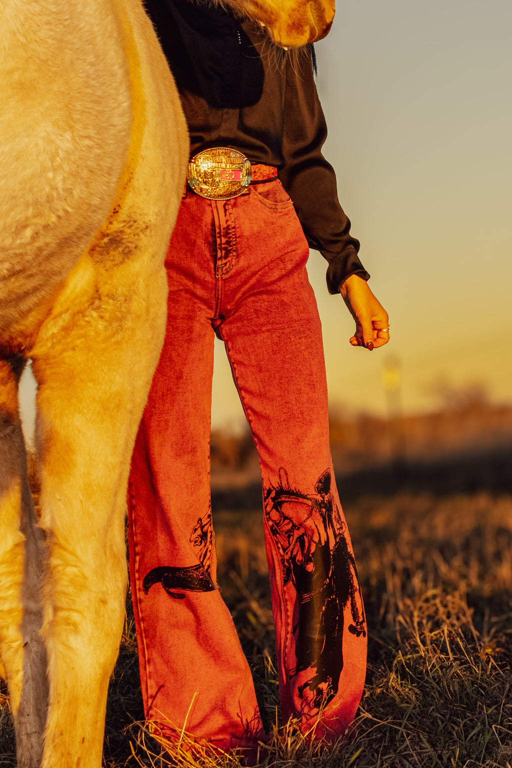 The Sagebrush Tapdancer Denim in Red