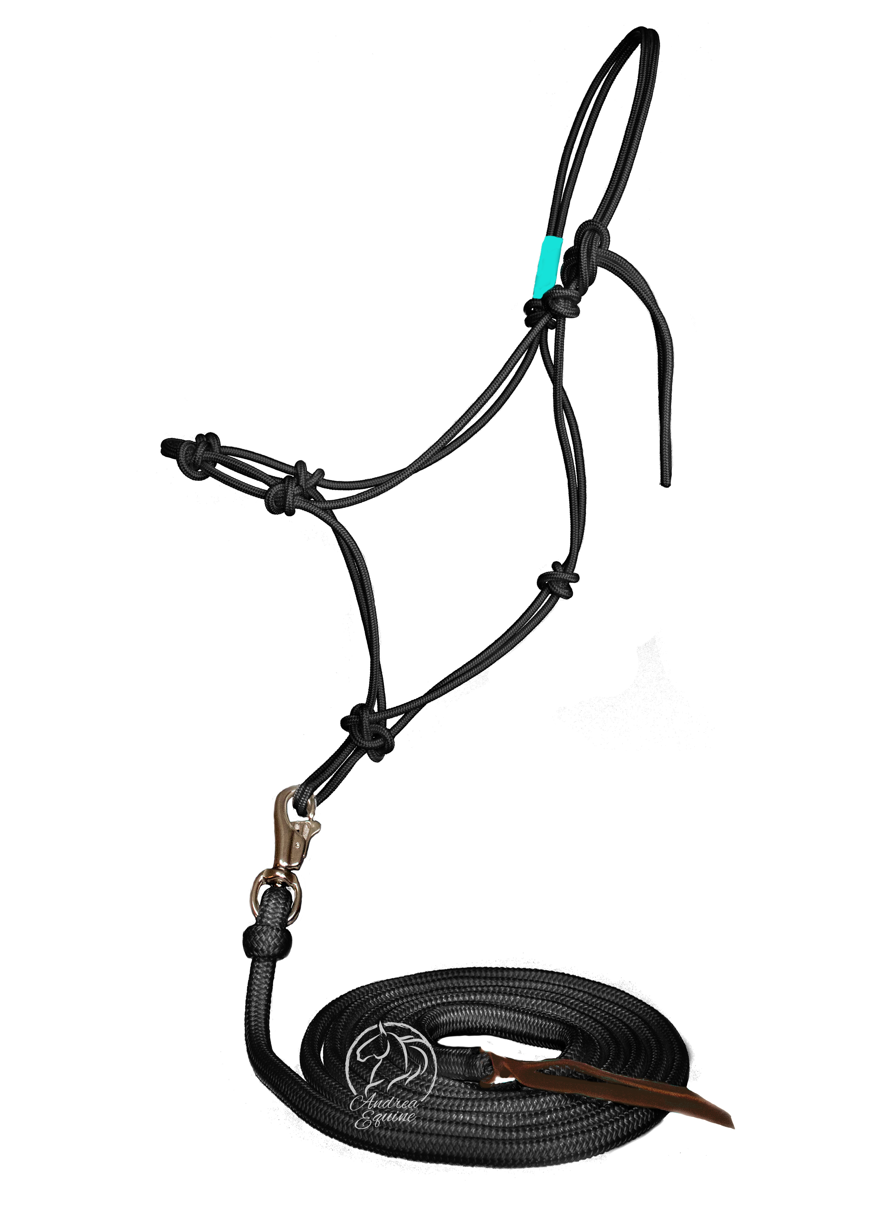 Andrea Equine Clinician 4 Knot Halter and 14ft Lead Set - 10 Colors!