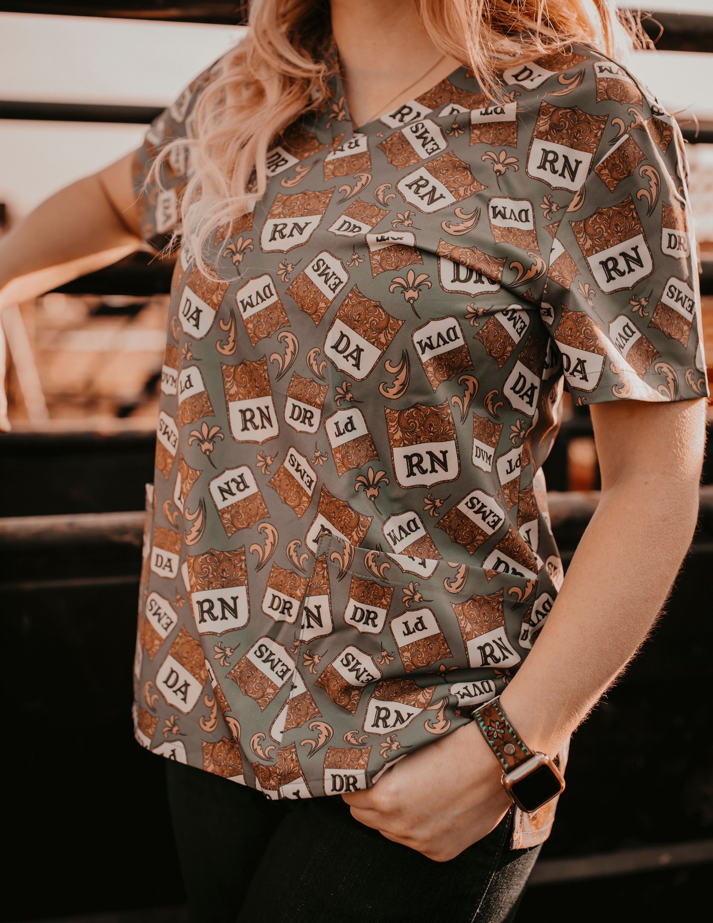 Back Number for Brainiacs Scrub Top | Spurrin’ Scrubs