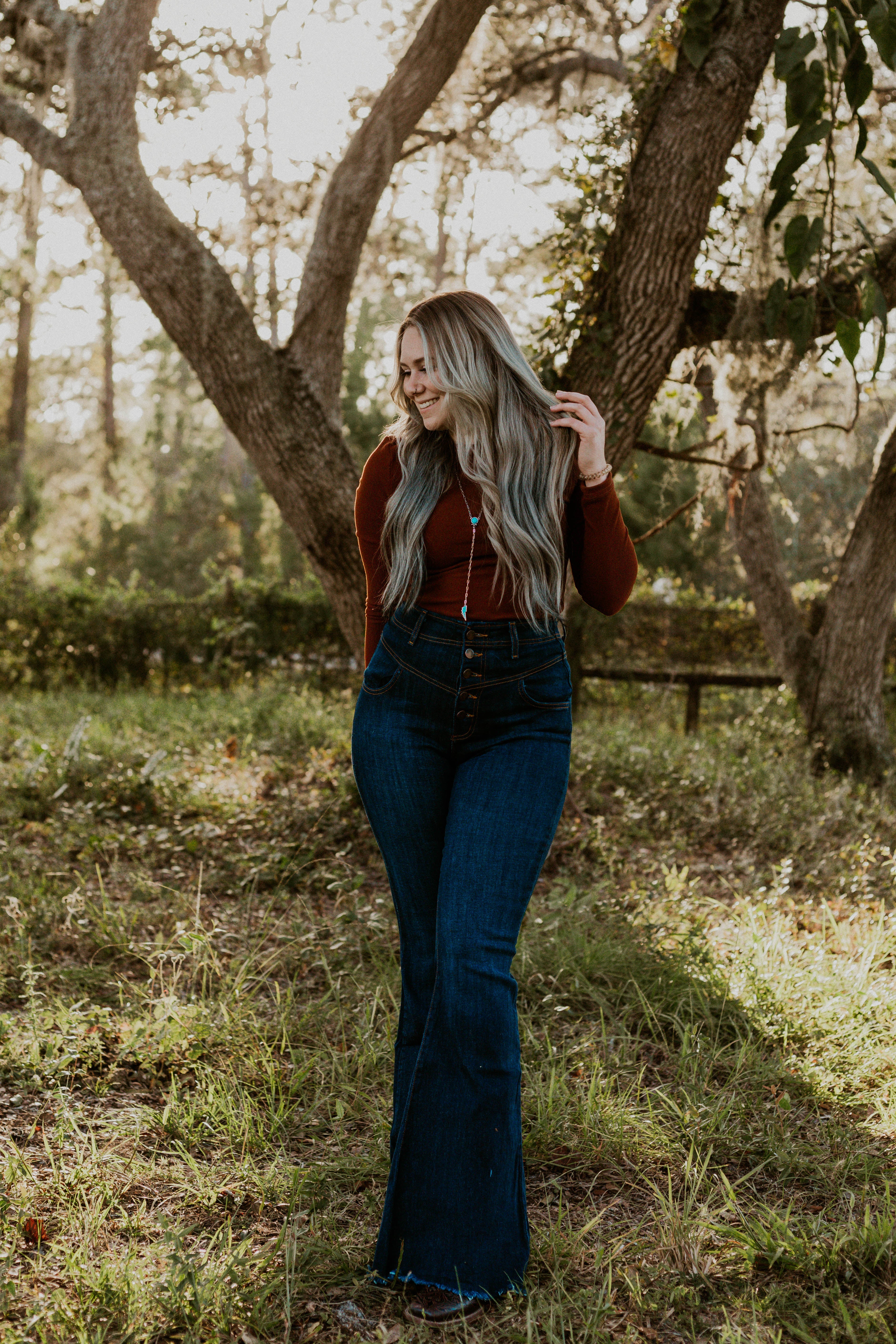 Kara's Button Retro Bell Bottoms