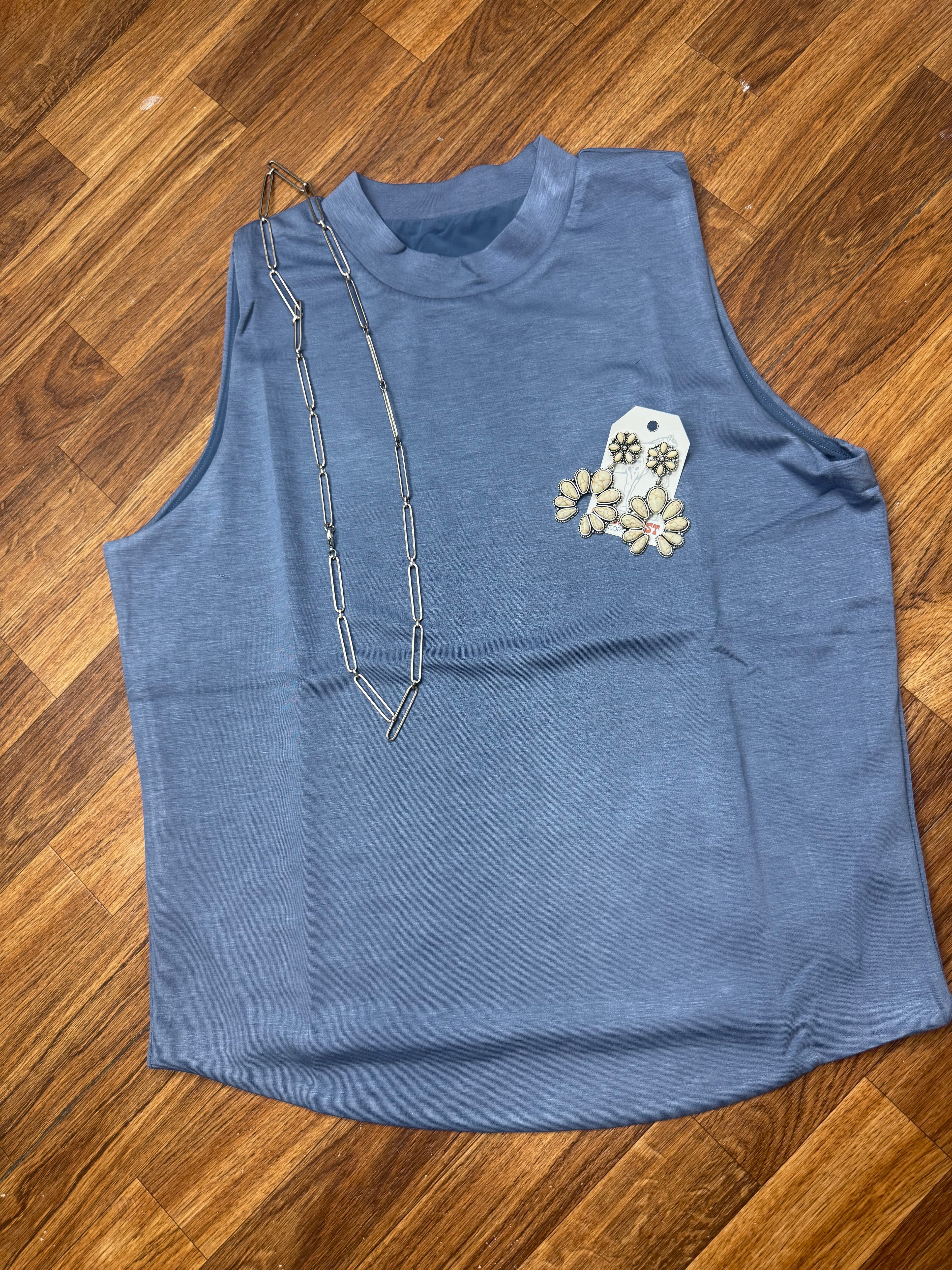 The Cloud Basic Mock Tank *Denim