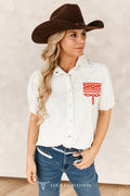 The Thelma Cowgirl Sketch Top