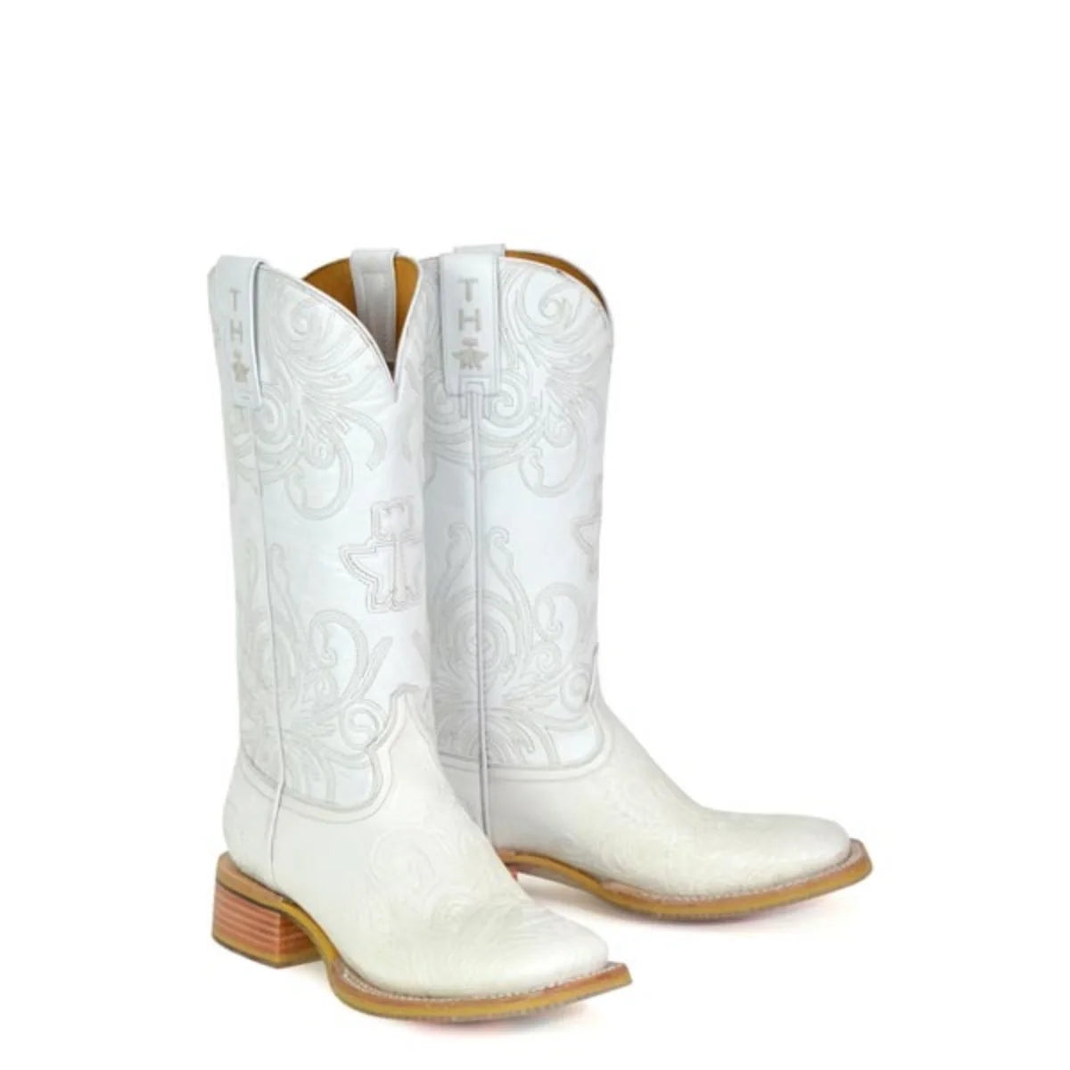 Tin Haul White Wedding - Women's Leather Cowgirl Boot