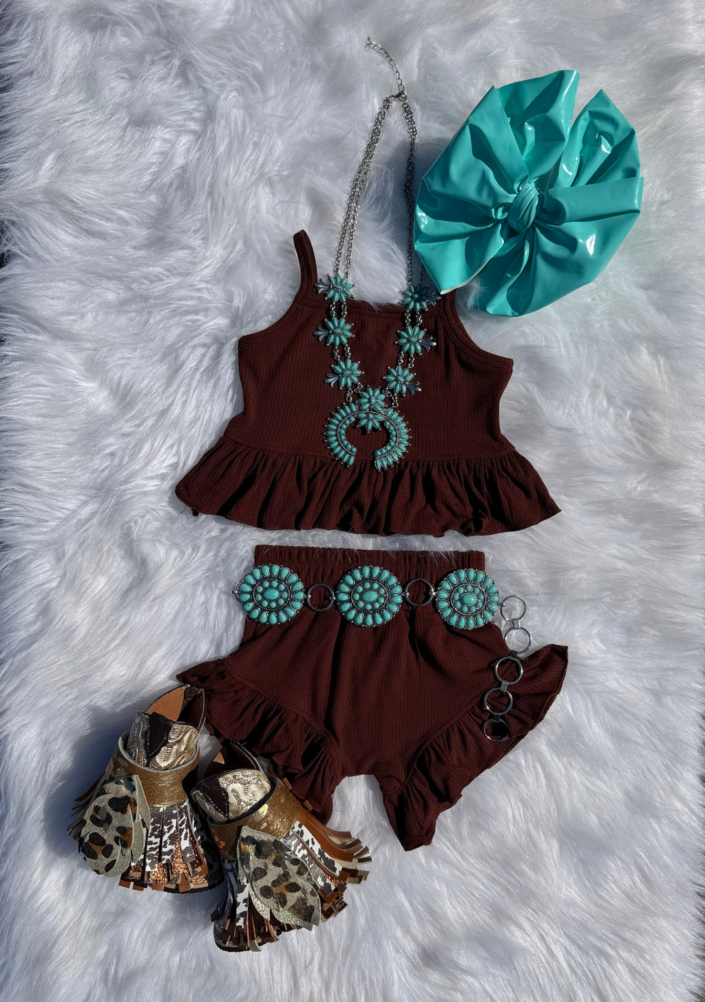 The Brown Ruffle Set