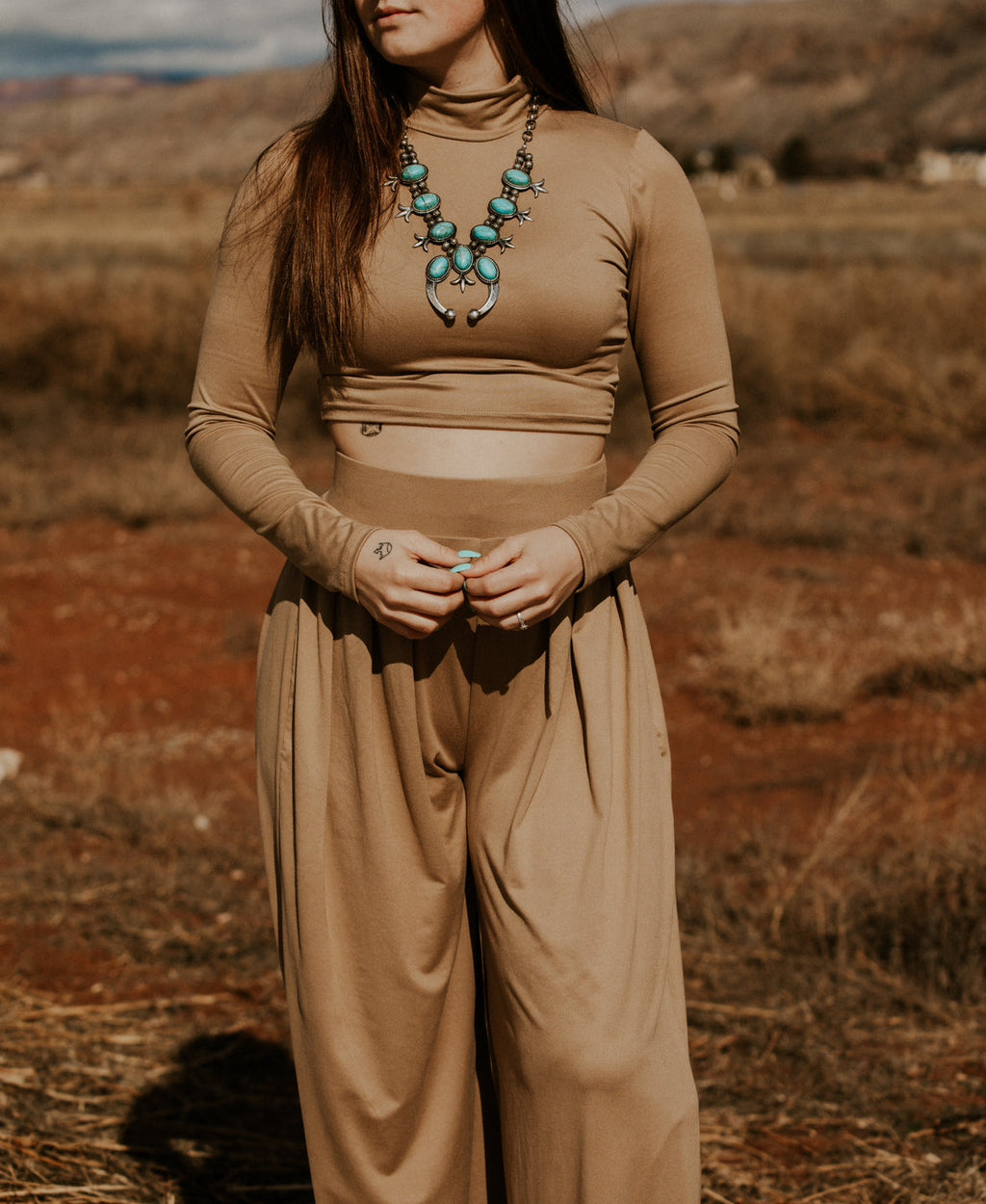 The Catalina Taupe Pant Set