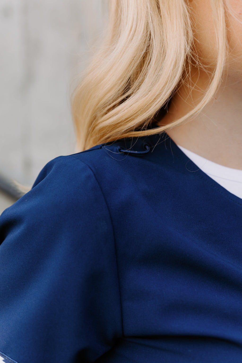 Simple Navy Aztec Scrub Top | Spurrin’ Scrubs