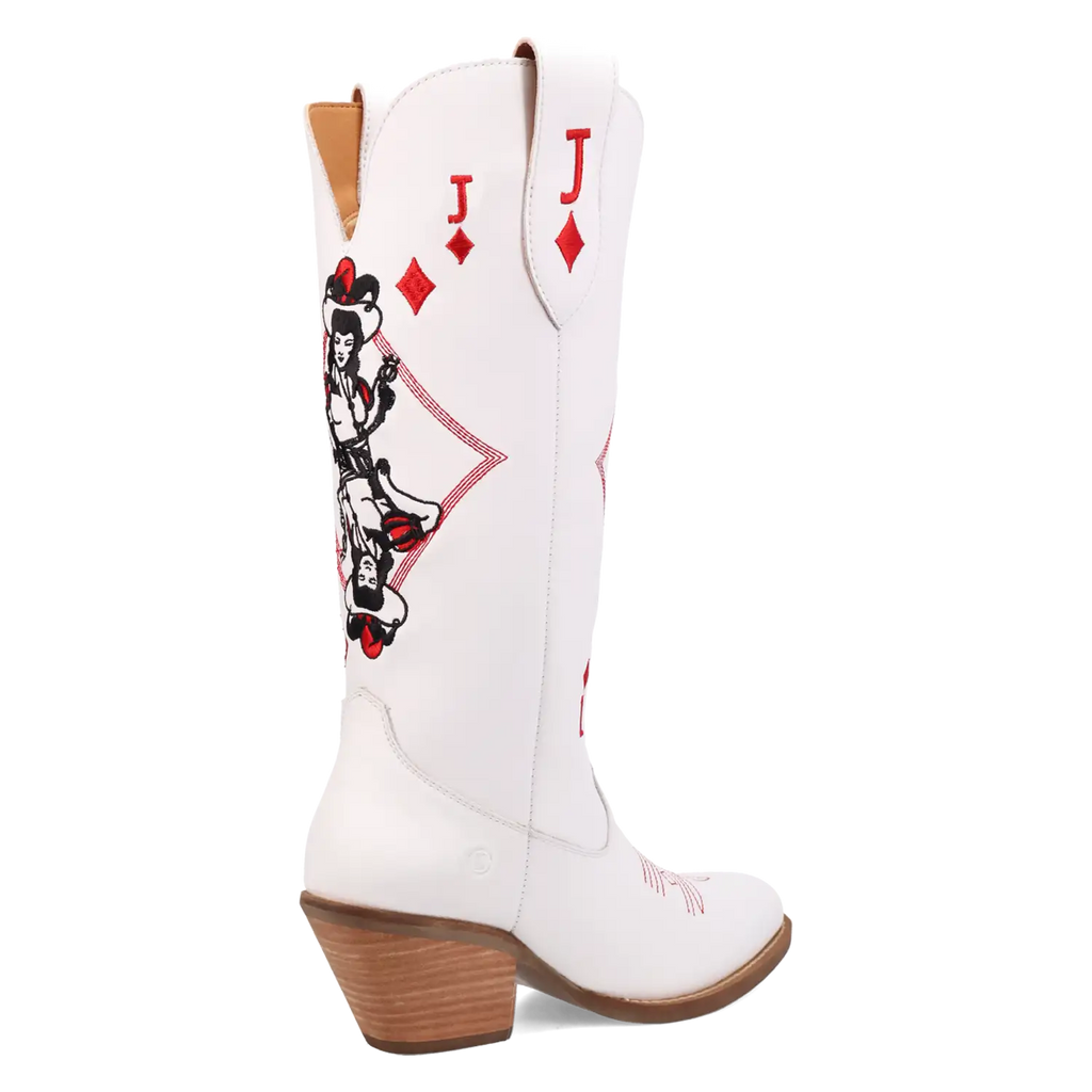 Dingo Jack of Diamonds - Women's Leather Cowgirl Boots | Choose Balck or White!