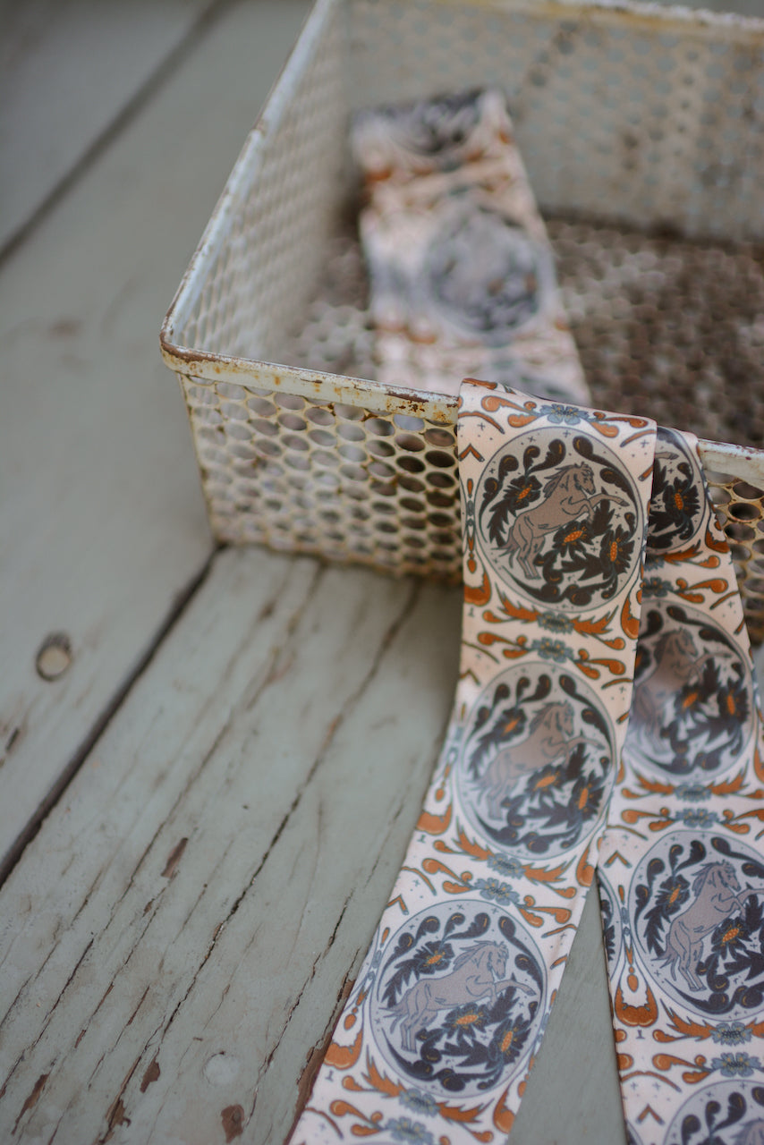 The Bloomin' Bronc Western Cowgirl Twilly Scarf V1 — Final Stock
