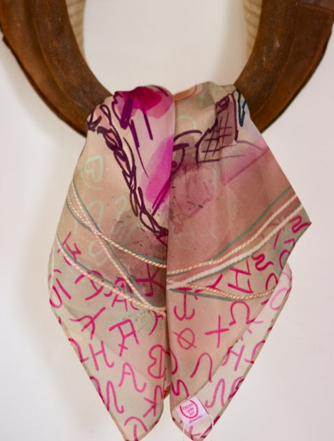 The Branding Day Silk Western Cowgirl Wild Rag Scarf