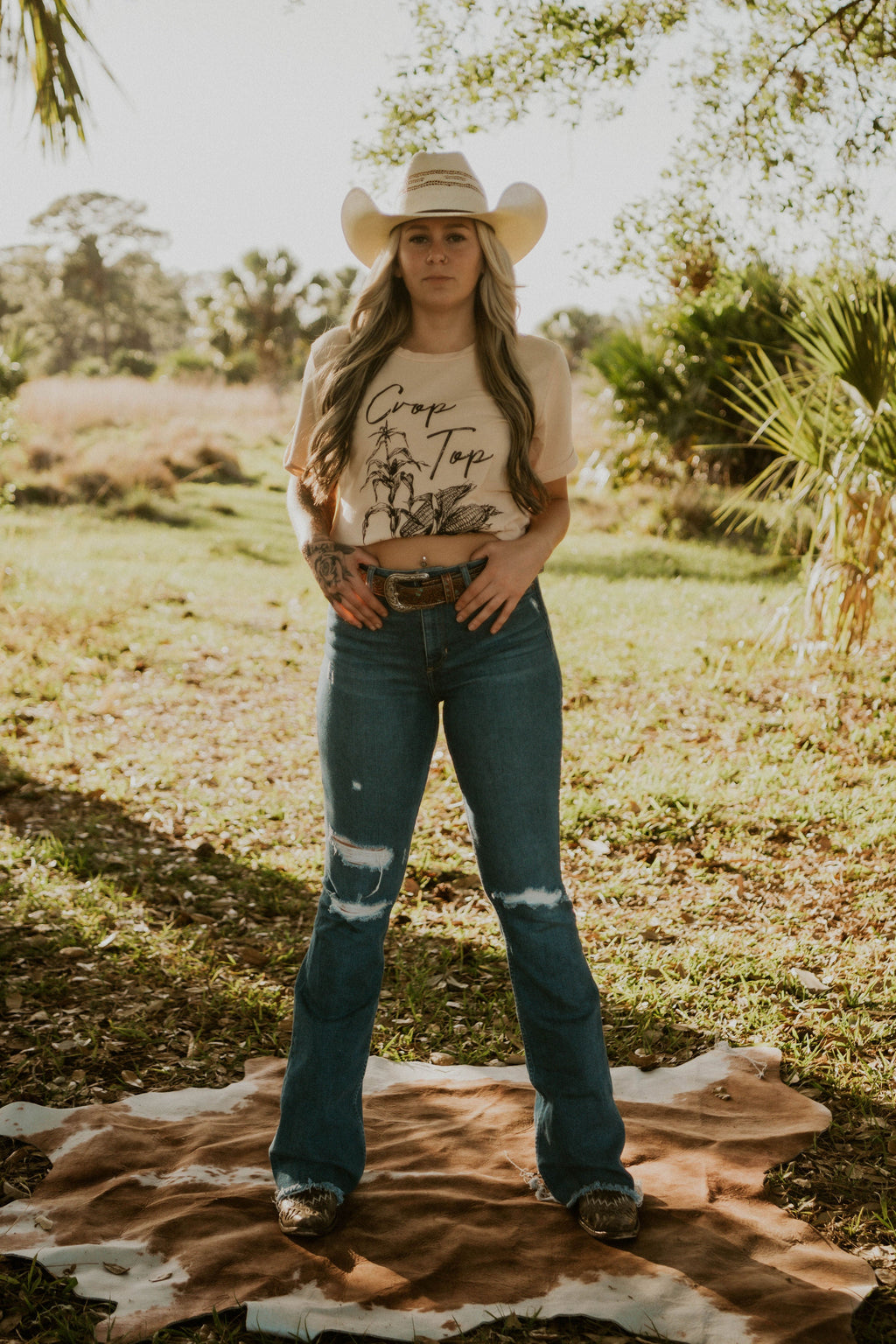 Crop Top Graphic T-Shirt