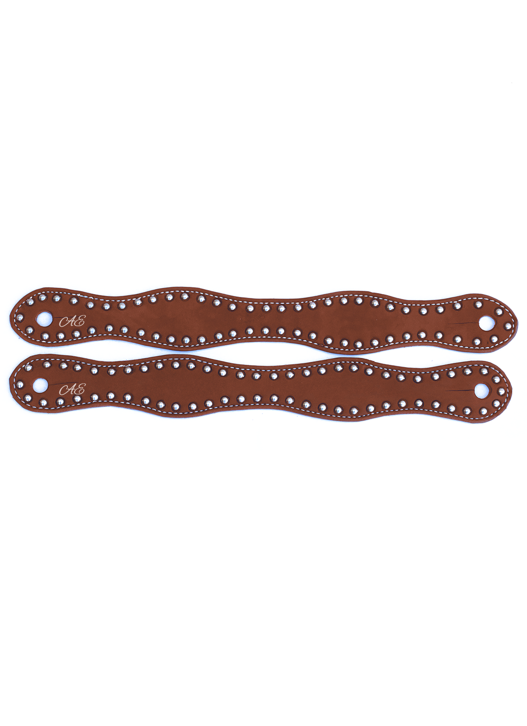 Andrea Equine Dotted Harness Slobber Straps - Stainless