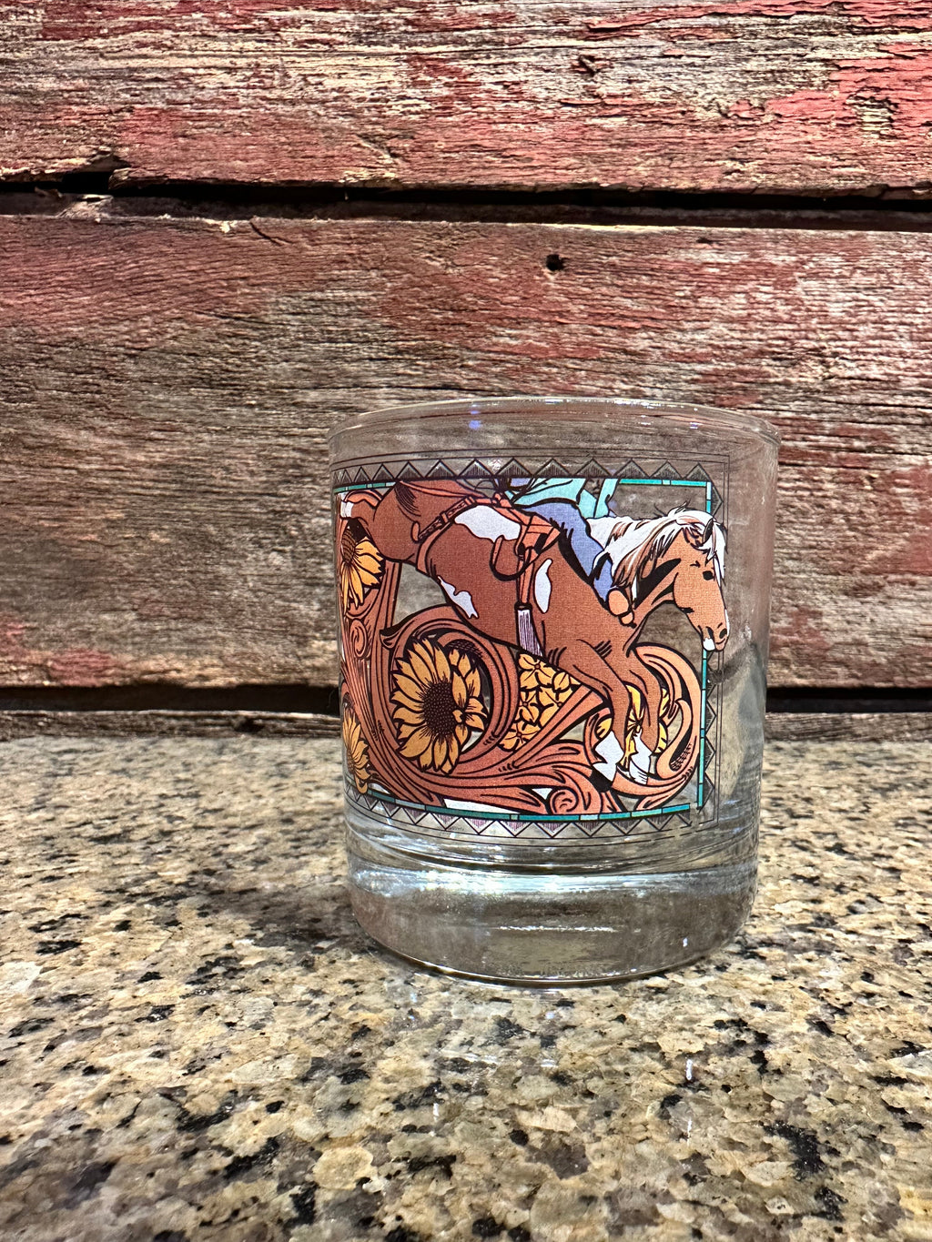 On the Rocks Glass; Bareback Horse