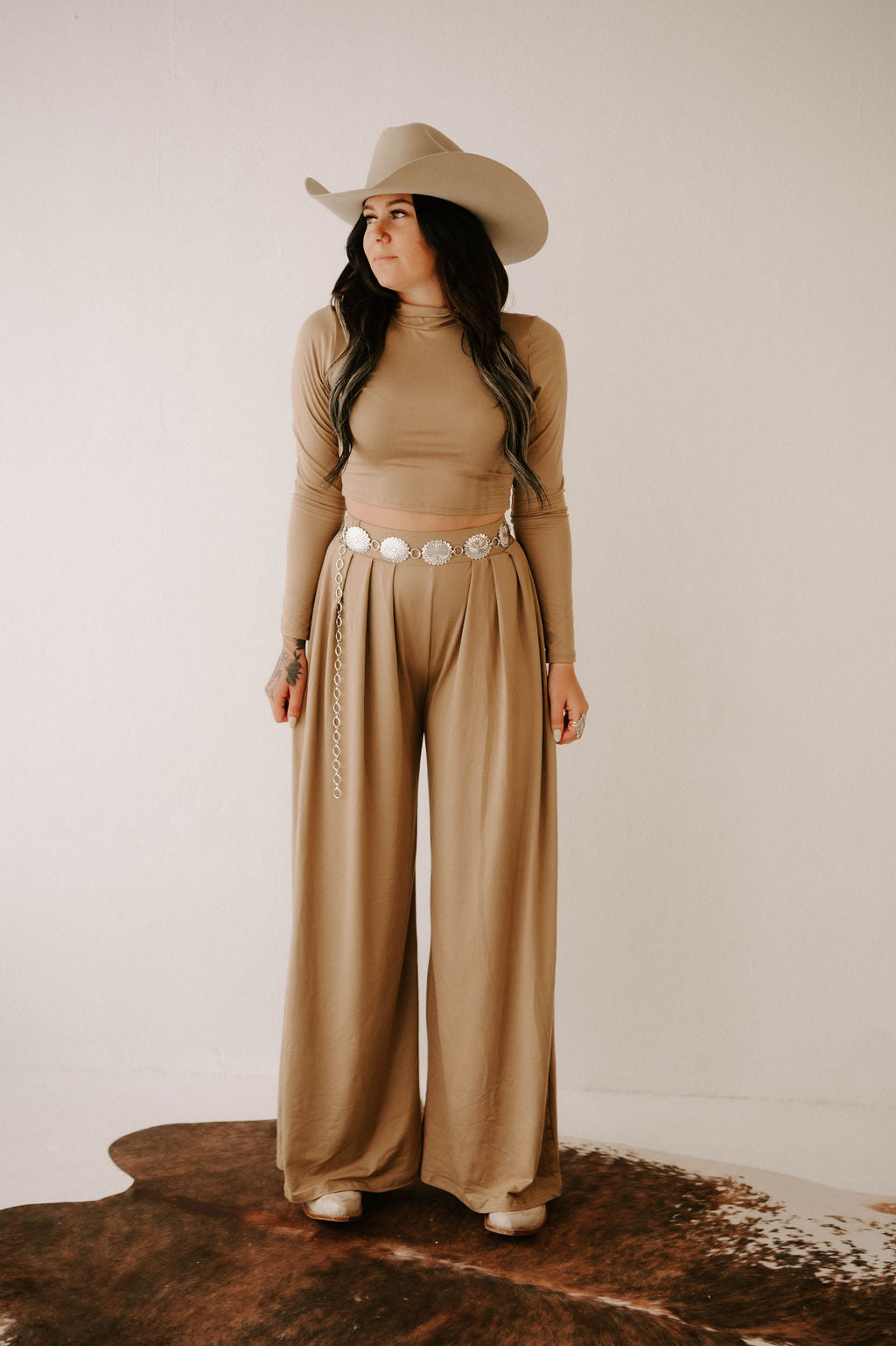 The Catalina Taupe Pant Set