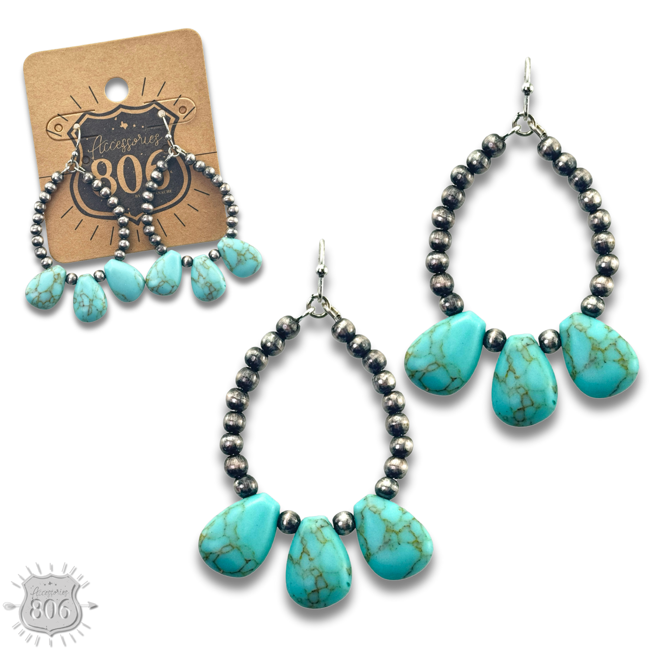 The San Antonio Bead & Stone Earrings - Choose Your Color!