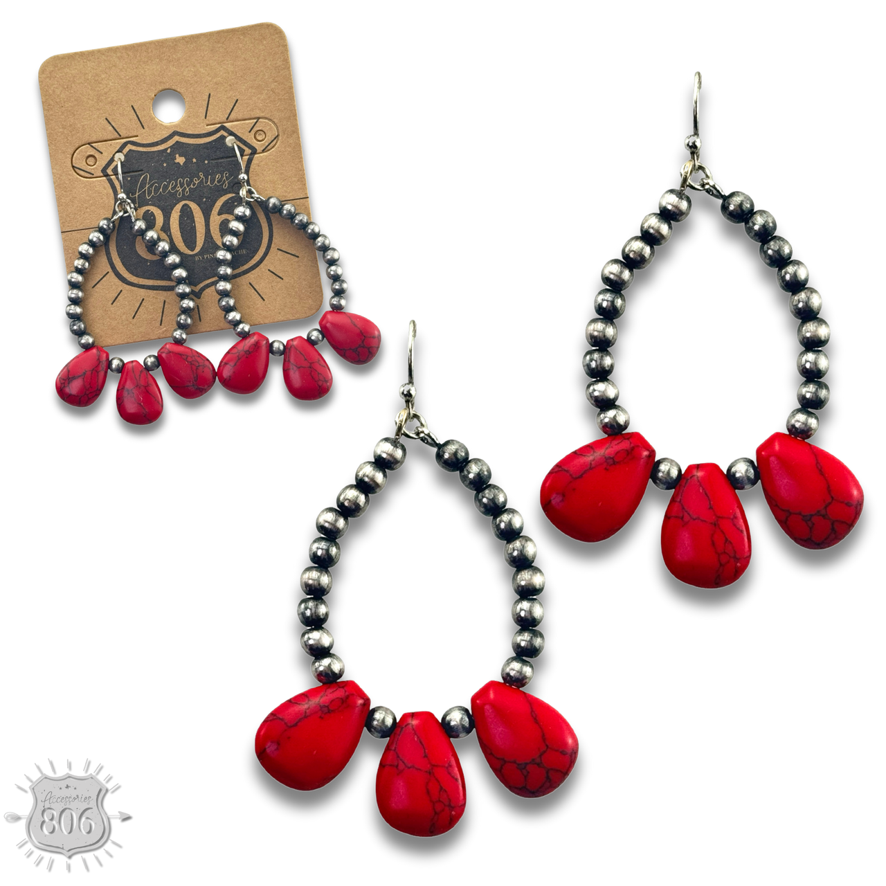 The San Antonio Bead & Stone Earrings - Choose Your Color!