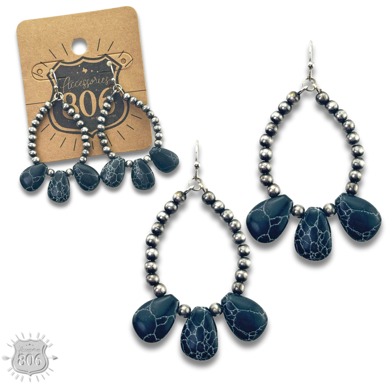 The San Antonio Bead & Stone Earrings - Choose Your Color!