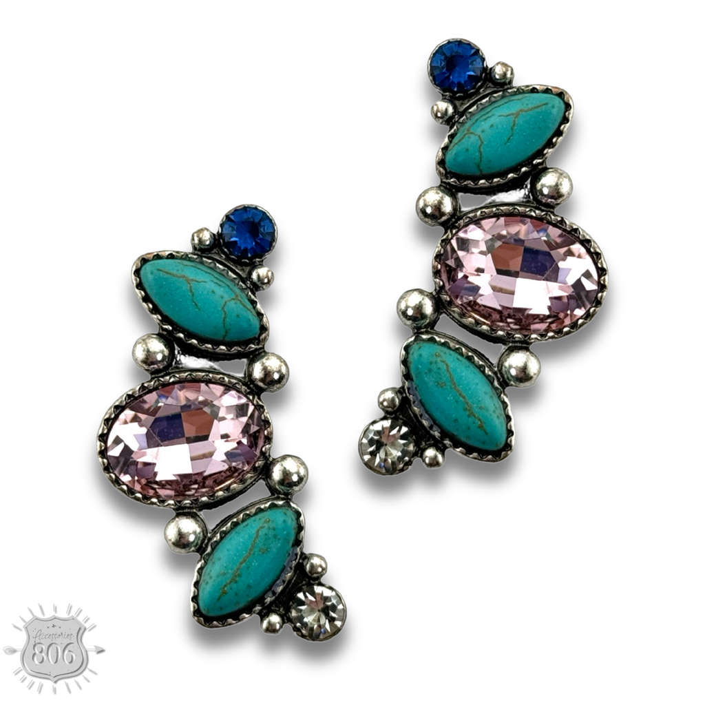 The Valerie Rhinestone Navette Earrings