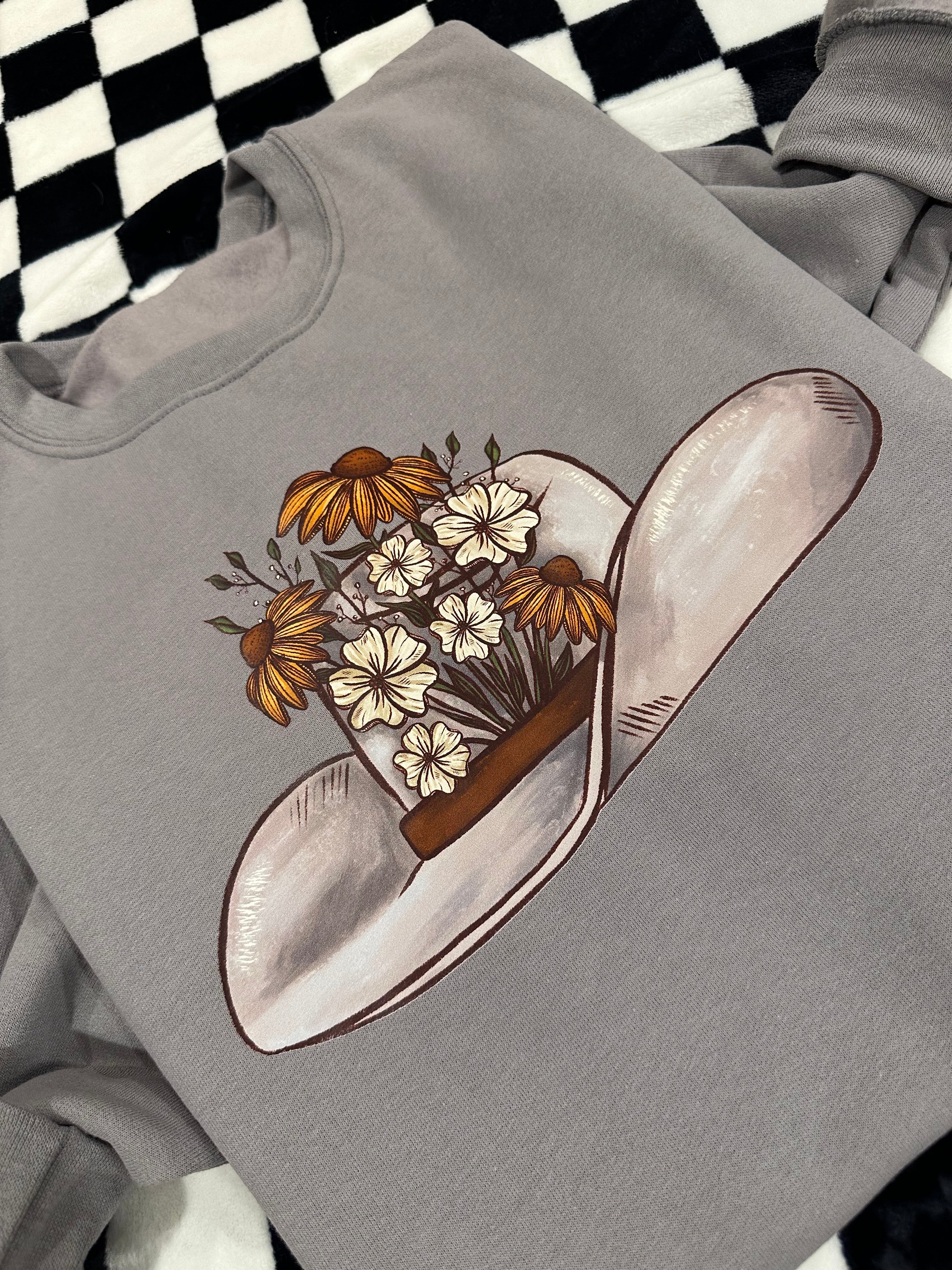 The Floral Silver Belly Hat Crewneck