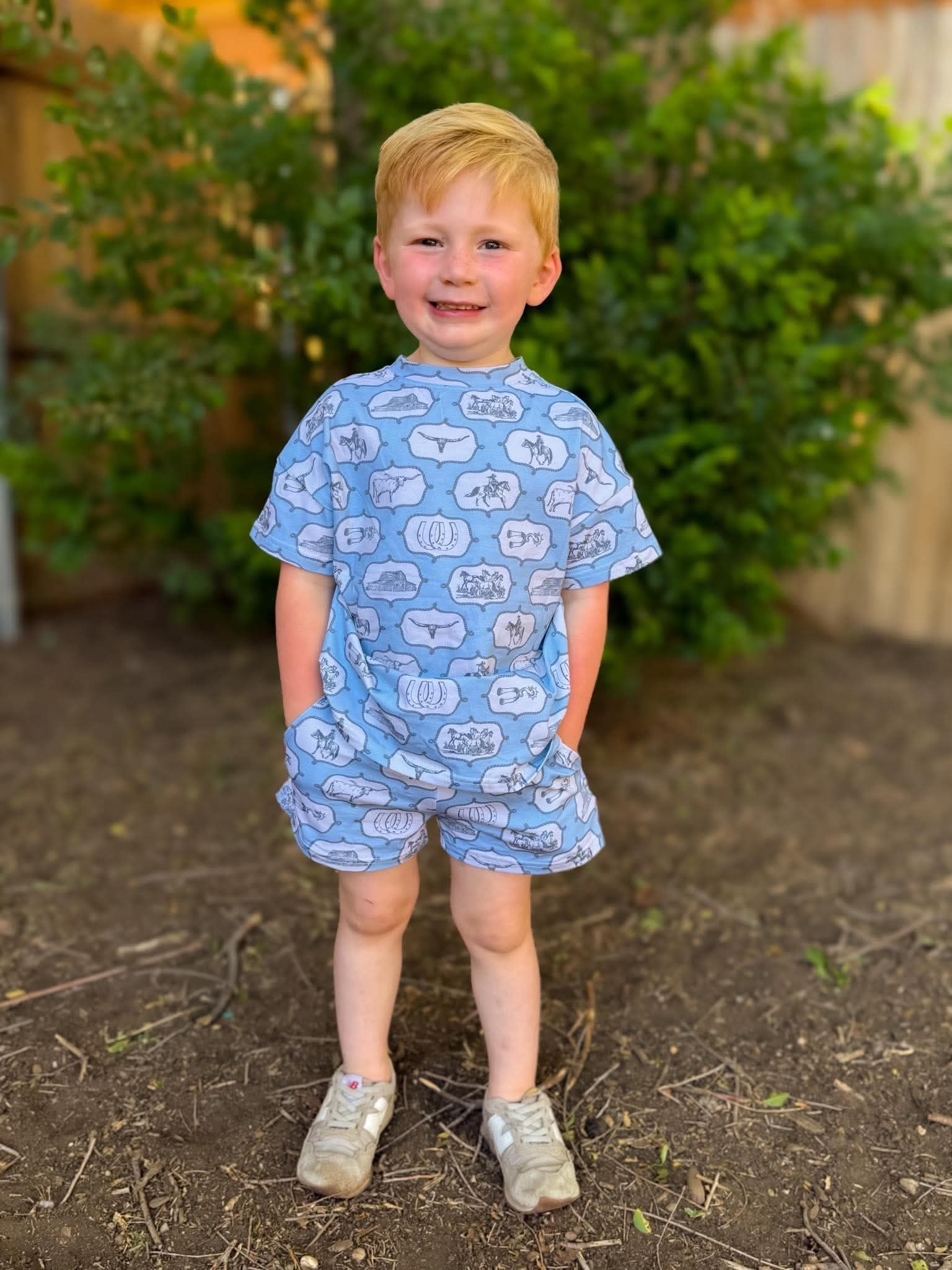 The Blue Western Short Set