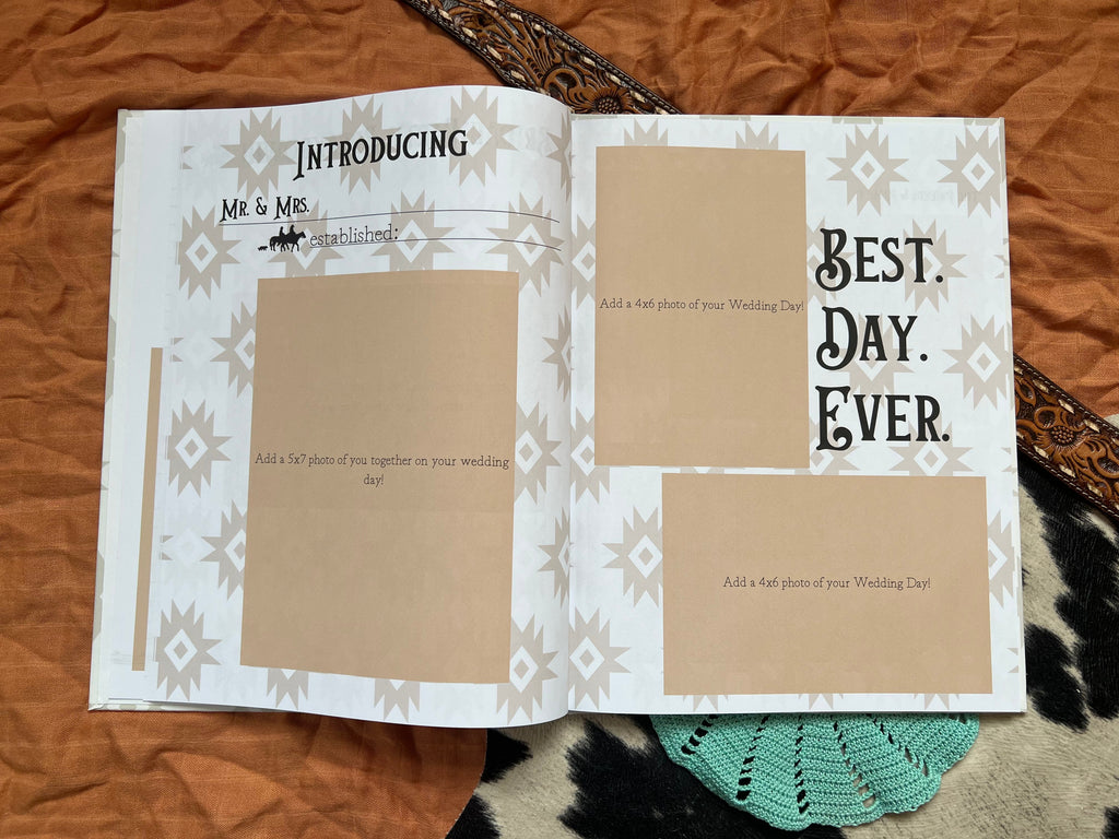 Western Wedding Book - Turquoise Bouquet Cover