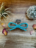 Turquoise Magnesite Bead Hair Clip