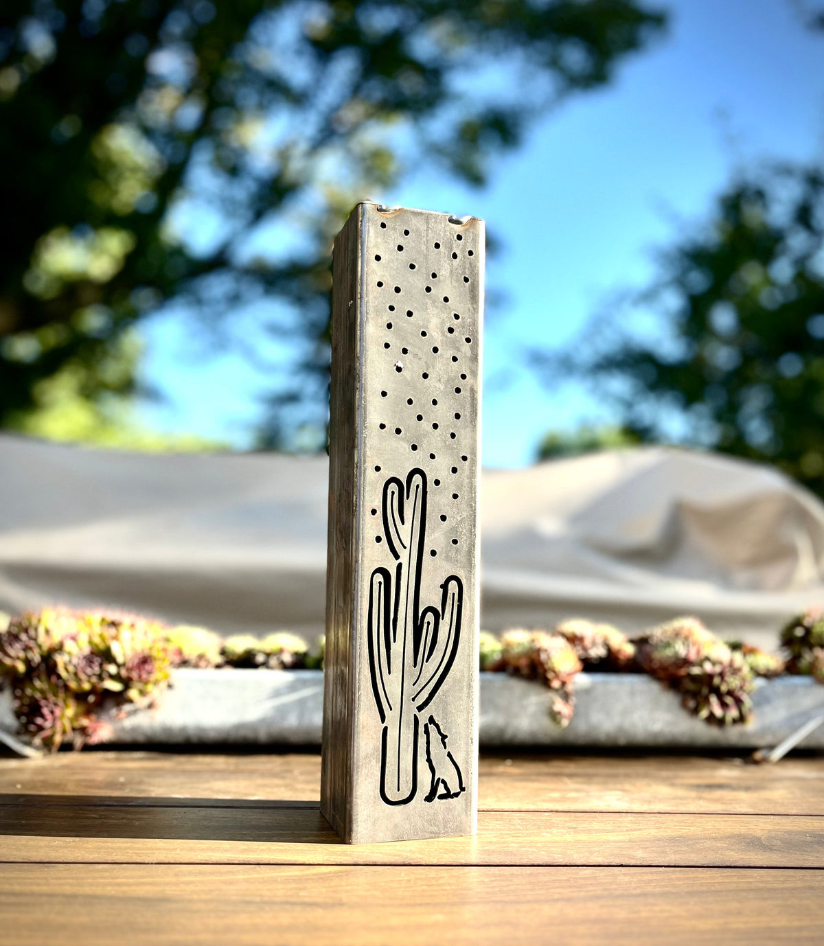 Desert Night Luminary Pillars w/ Solar Cap