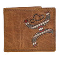 HOOey Inlay Aztec Hands-Up (Brown) - Men's Bifold Wallet
