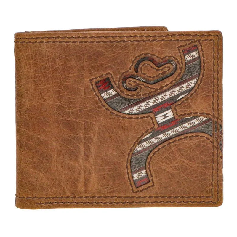 HOOey Inlay Aztec Hands-Up (Brown) - Men's Bifold Wallet