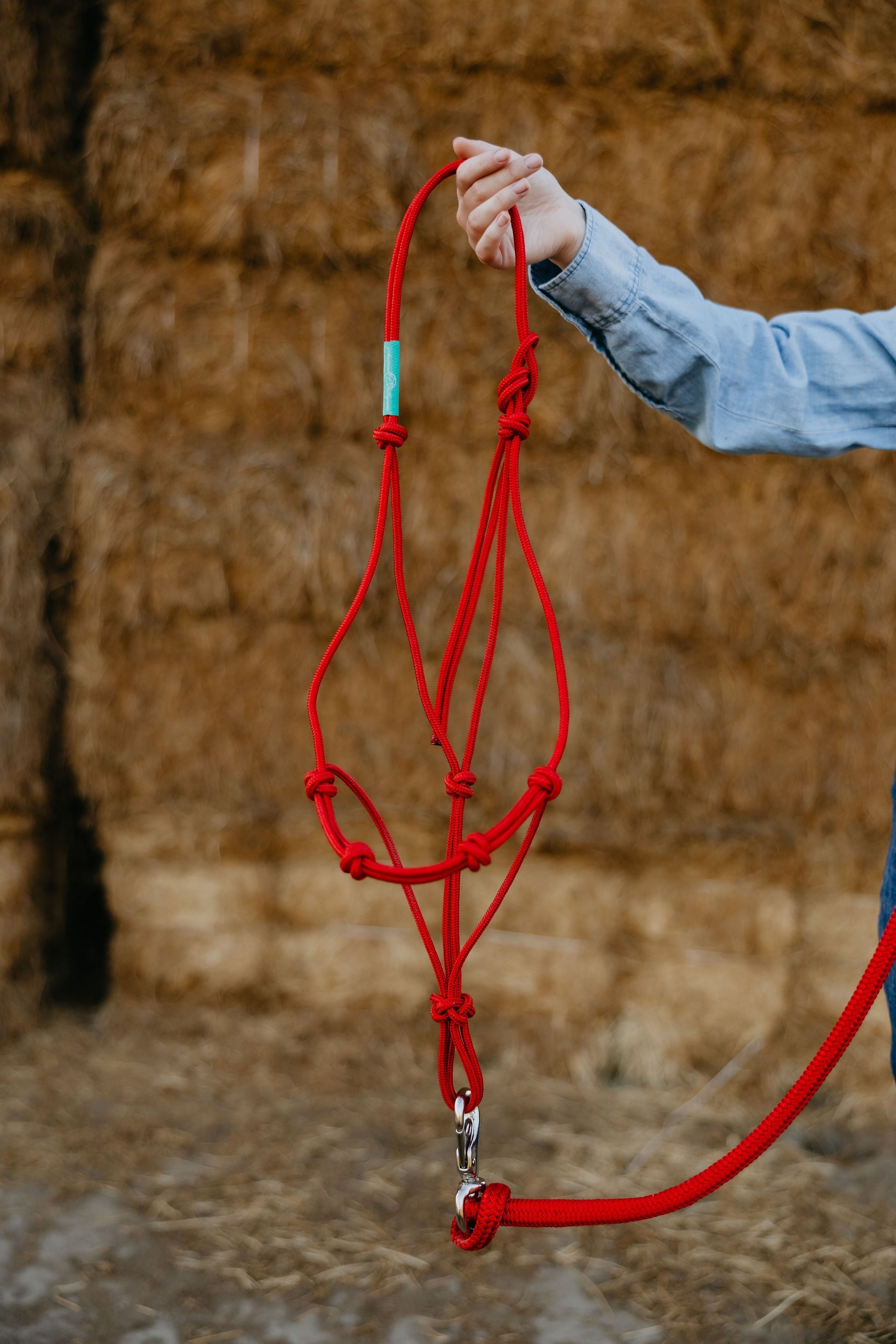 Andrea Equine Clinician 4 Knot Halter and 14ft Lead Set - 10 Colors!