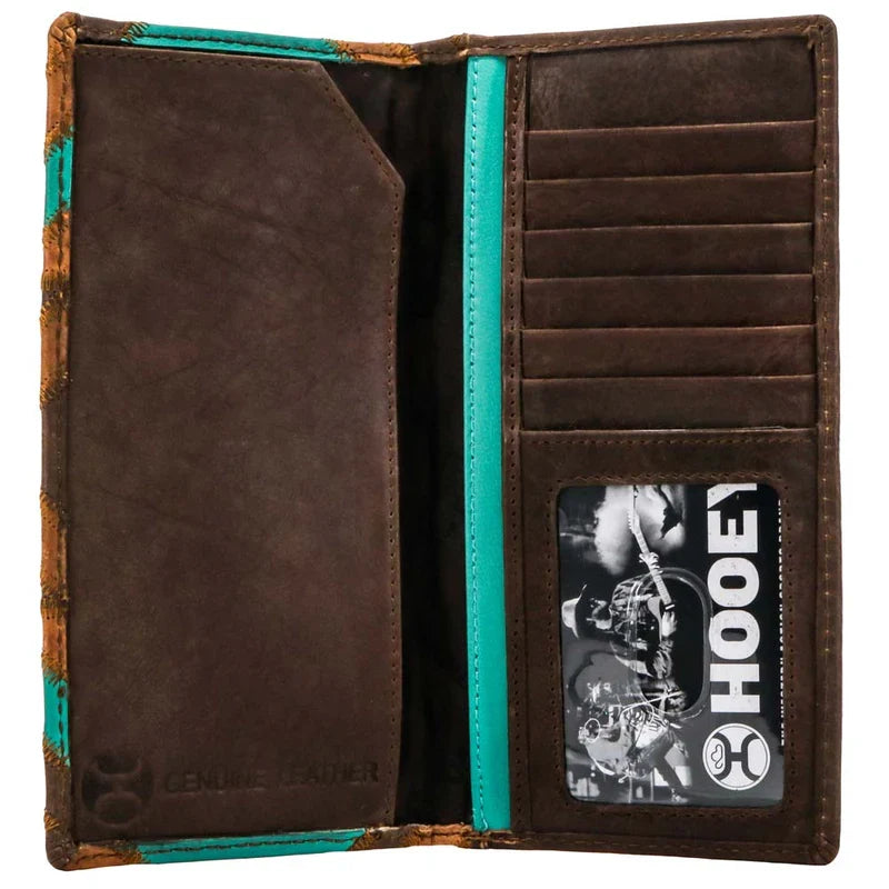 HOOey "Montezuma" Patchwork (Brown/Turquoise) - Men's Rodeo Wallet