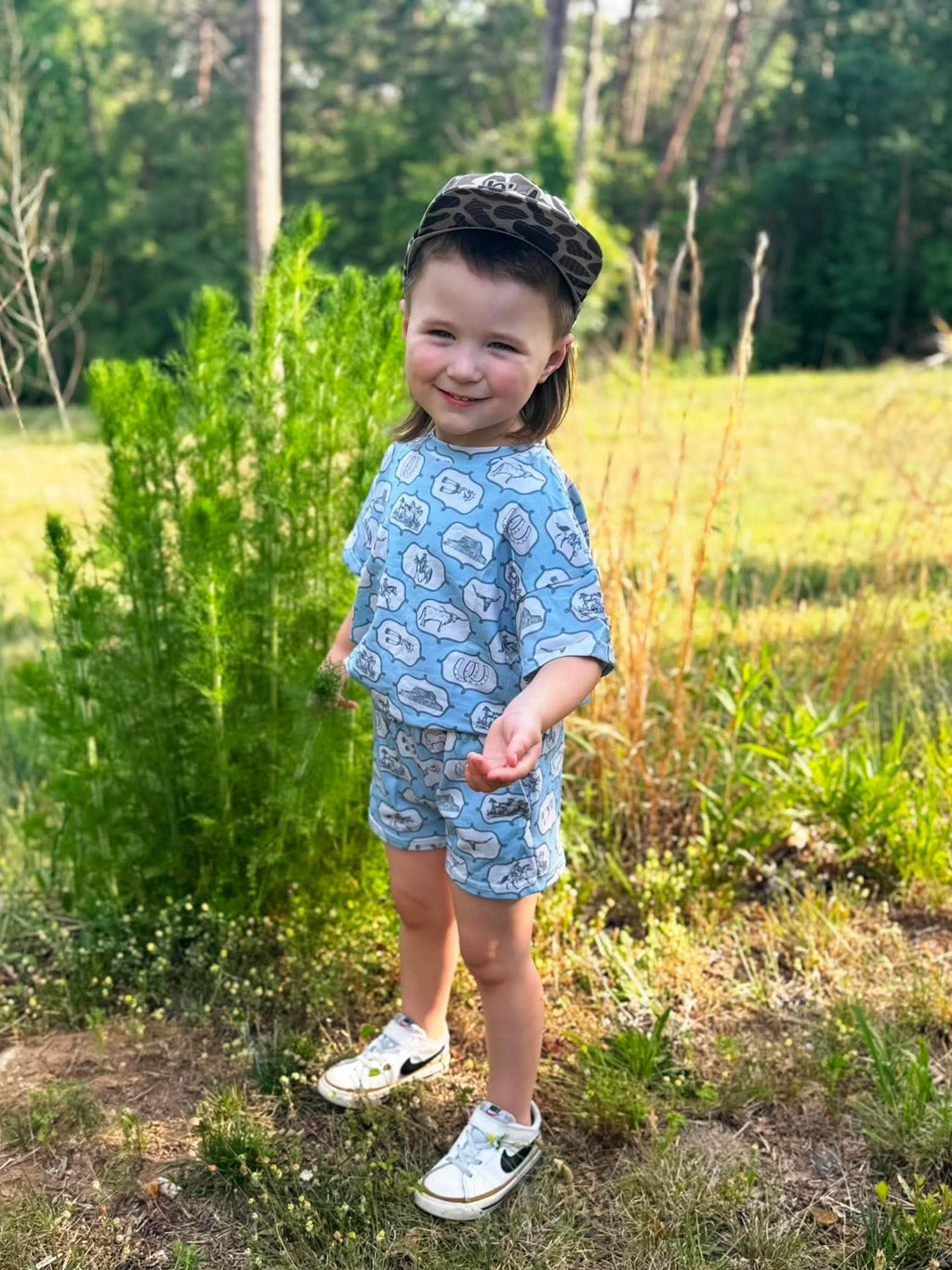 The Blue Western Short Set