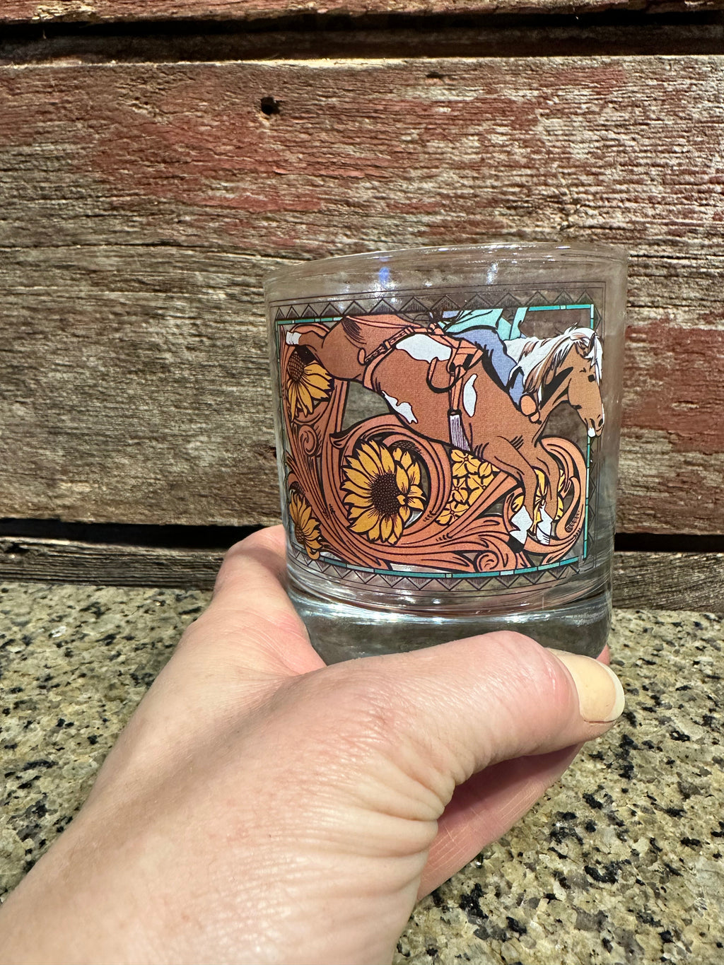 On the Rocks Glass; Bareback Horse