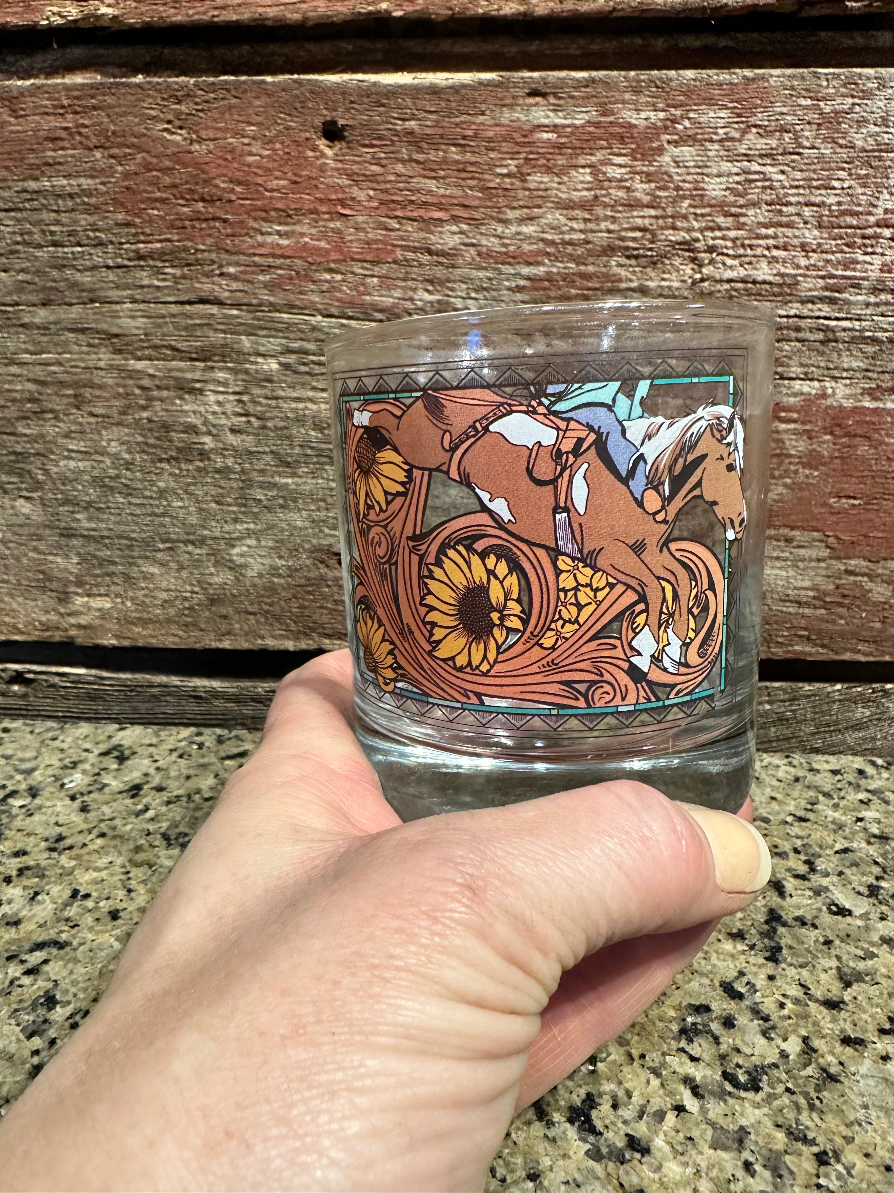 On the Rocks Glass; Bareback Horse