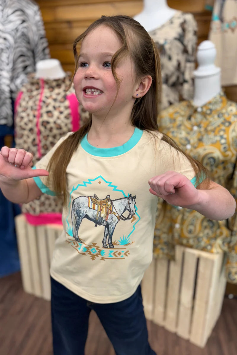 The Mini Turquoise Trail Ringer Tee