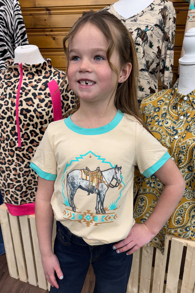 The Mini Turquoise Trail Ringer Tee