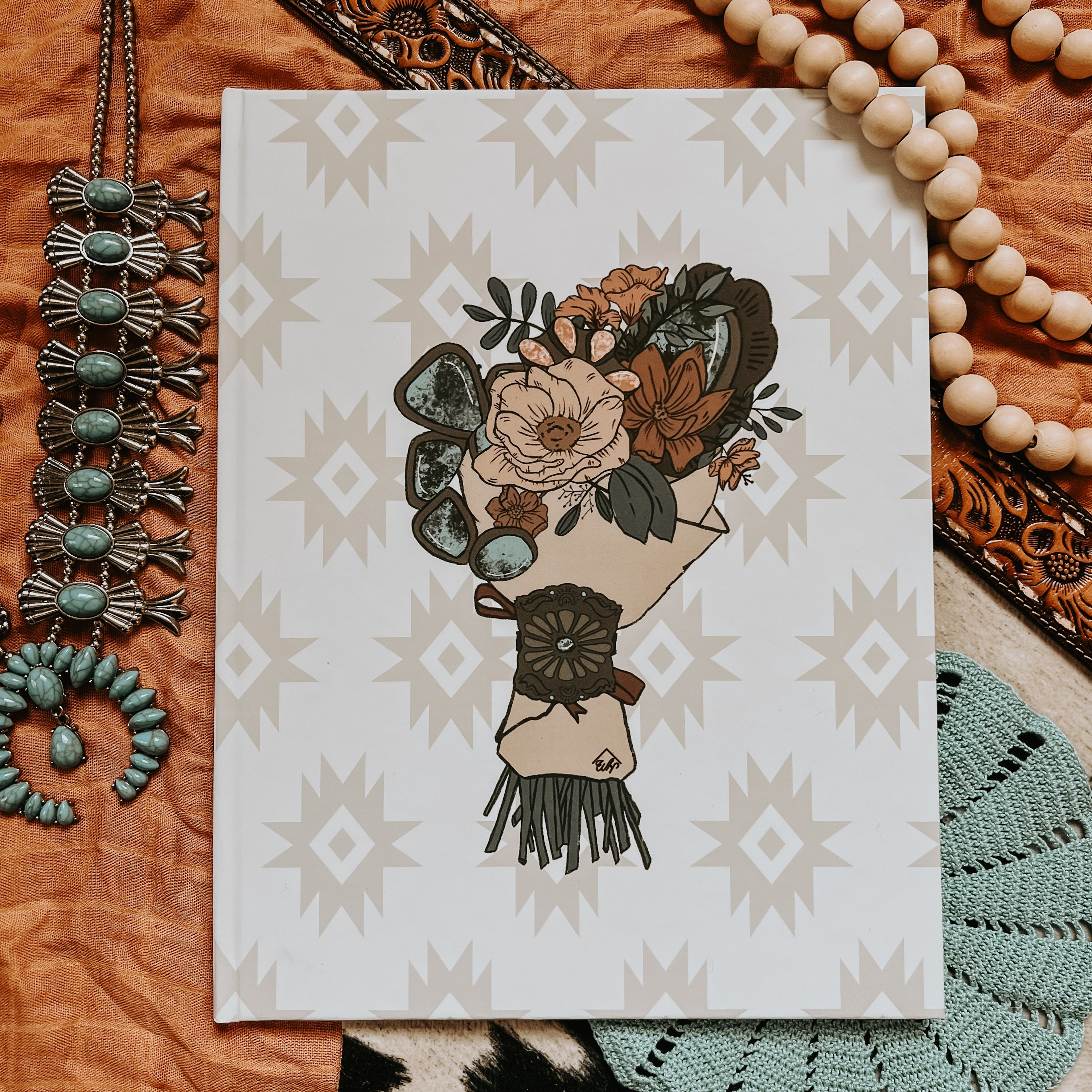 Western Wedding Book - Turquoise Bouquet Cover