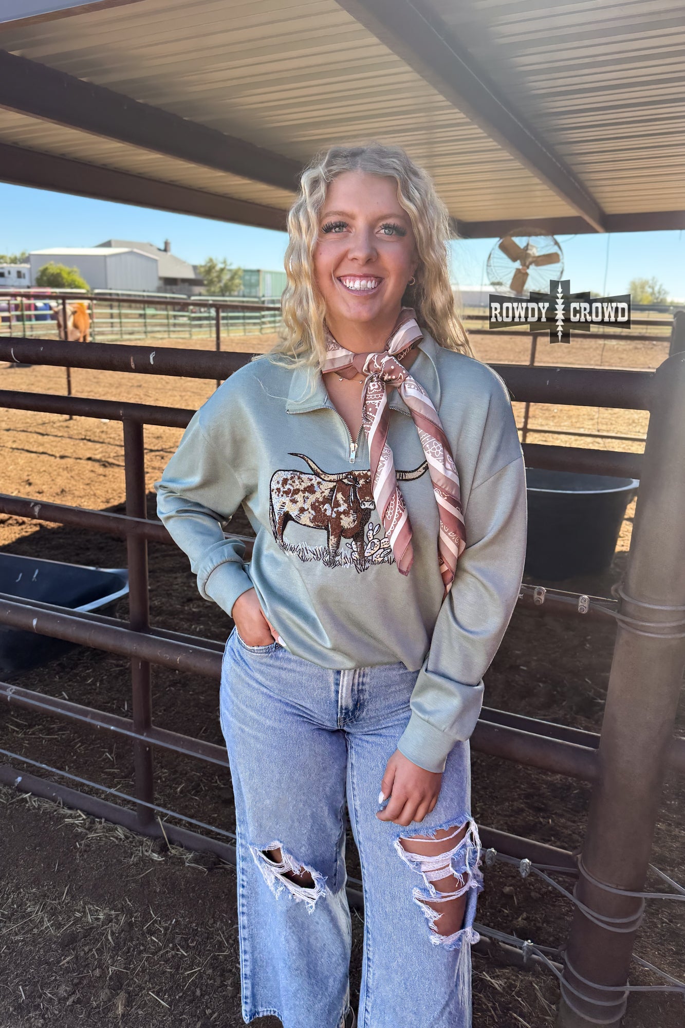 The Lomita Longhorn Pullover - Blue