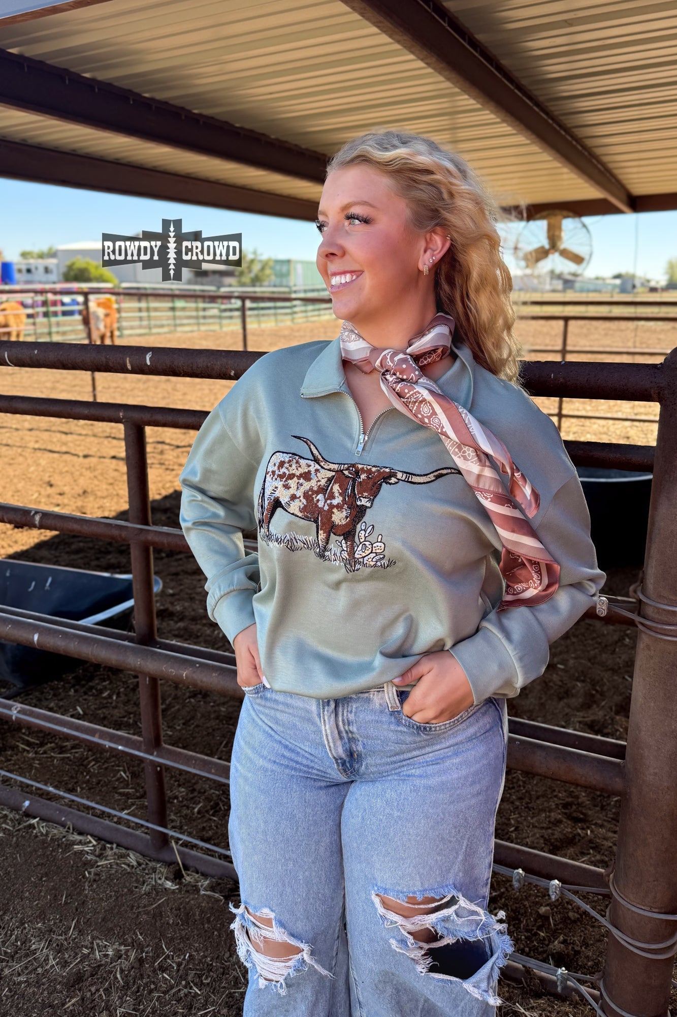 The Lomita Longhorn Pullover - Blue