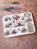 Laser Engraved Wooden Farm Puzzle