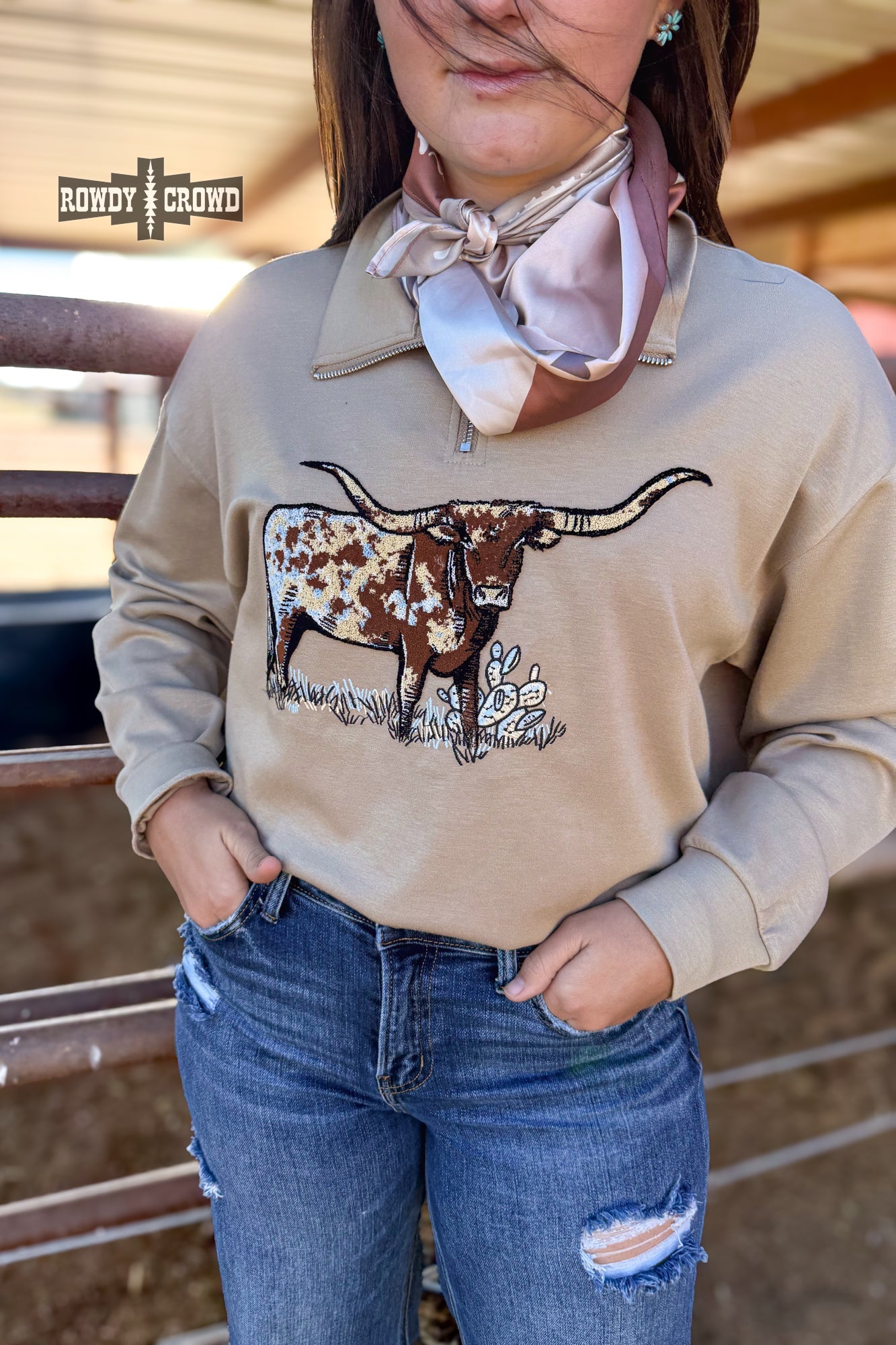 The Lomita Longhorn Pullover - Tan