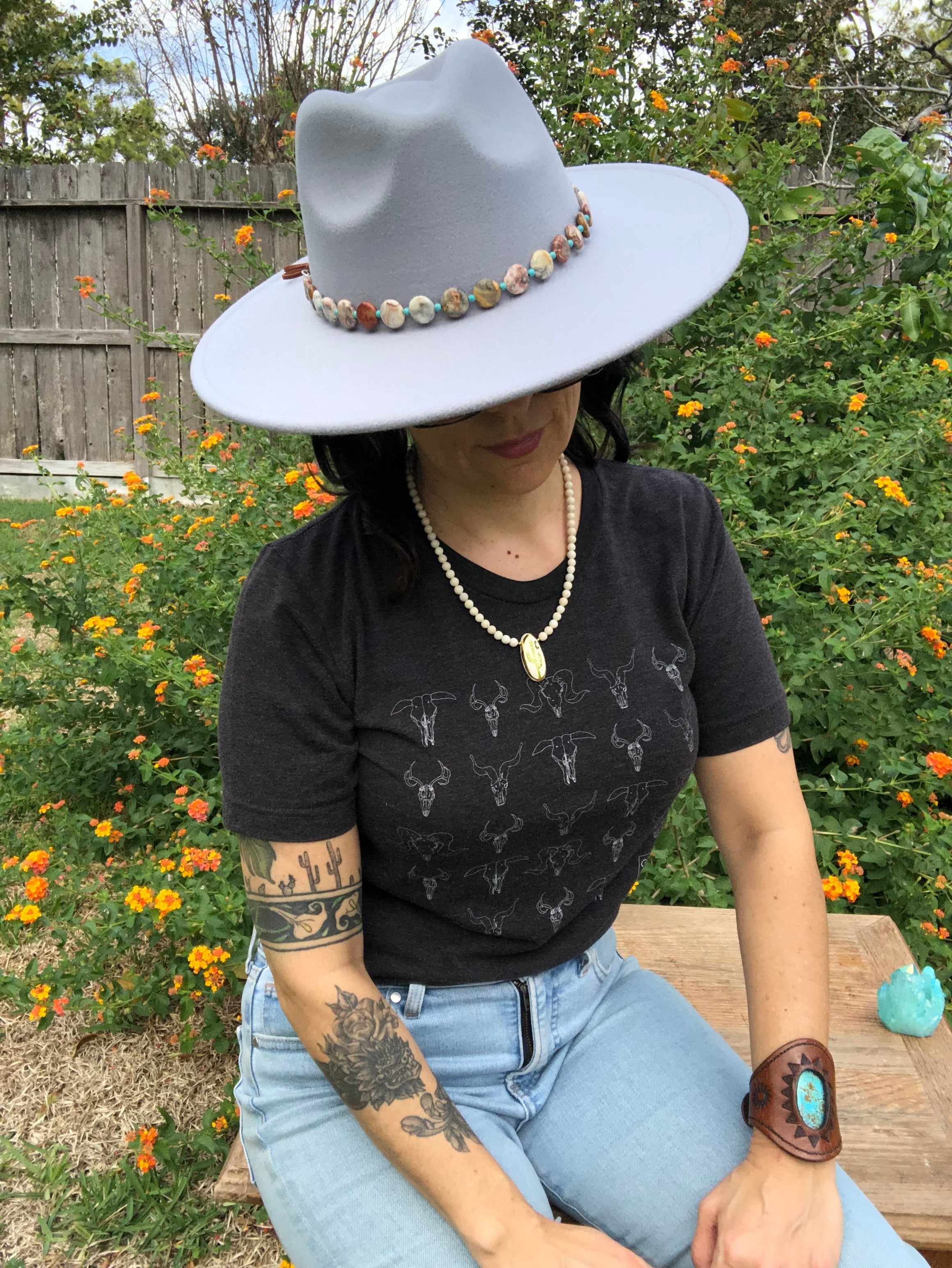 The Crazy Lace Agate Hatband, Gemstone Hat Band