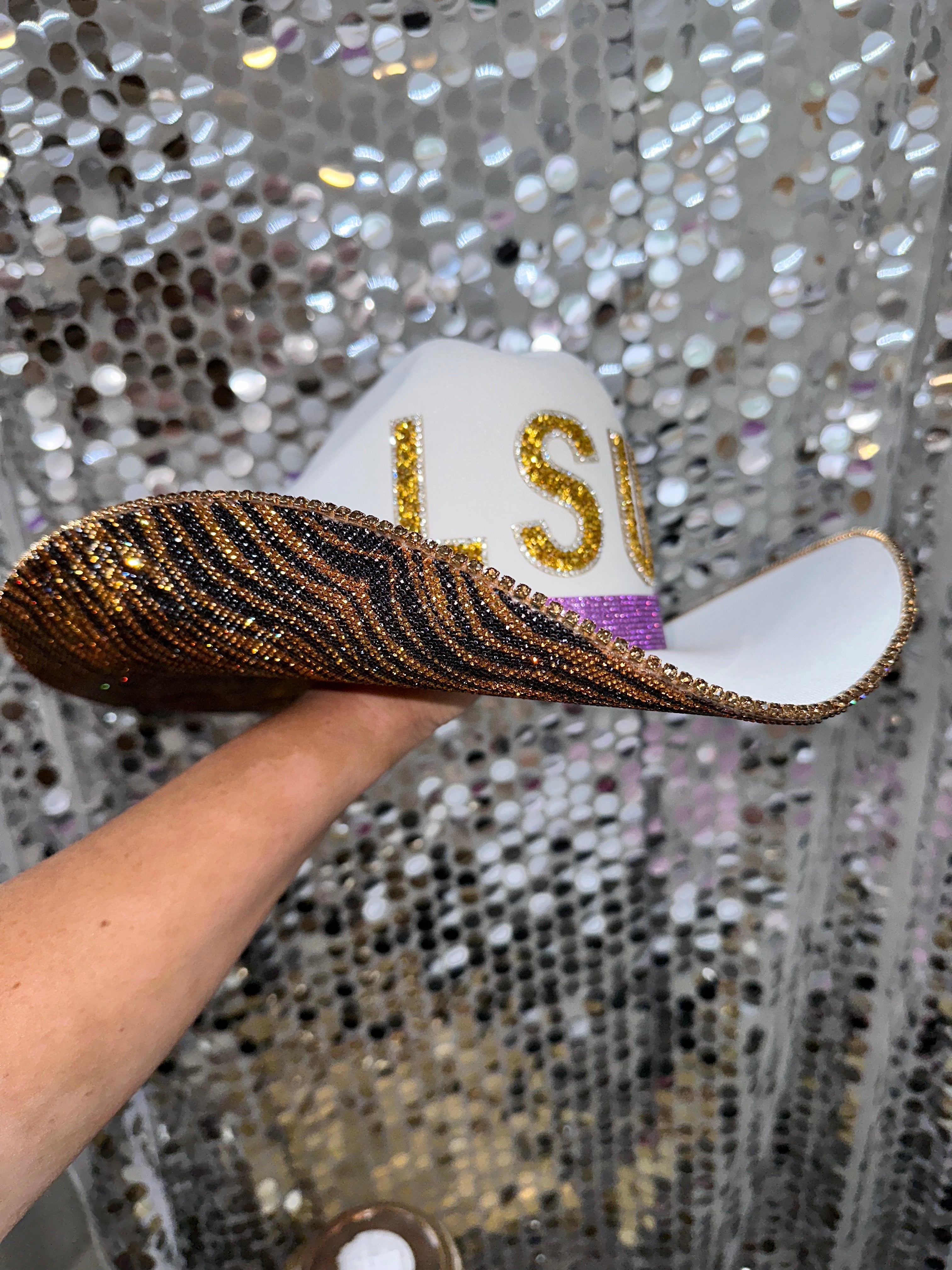 Rhinestone Cowgirl | LSU Tiger Rhinestone Hat