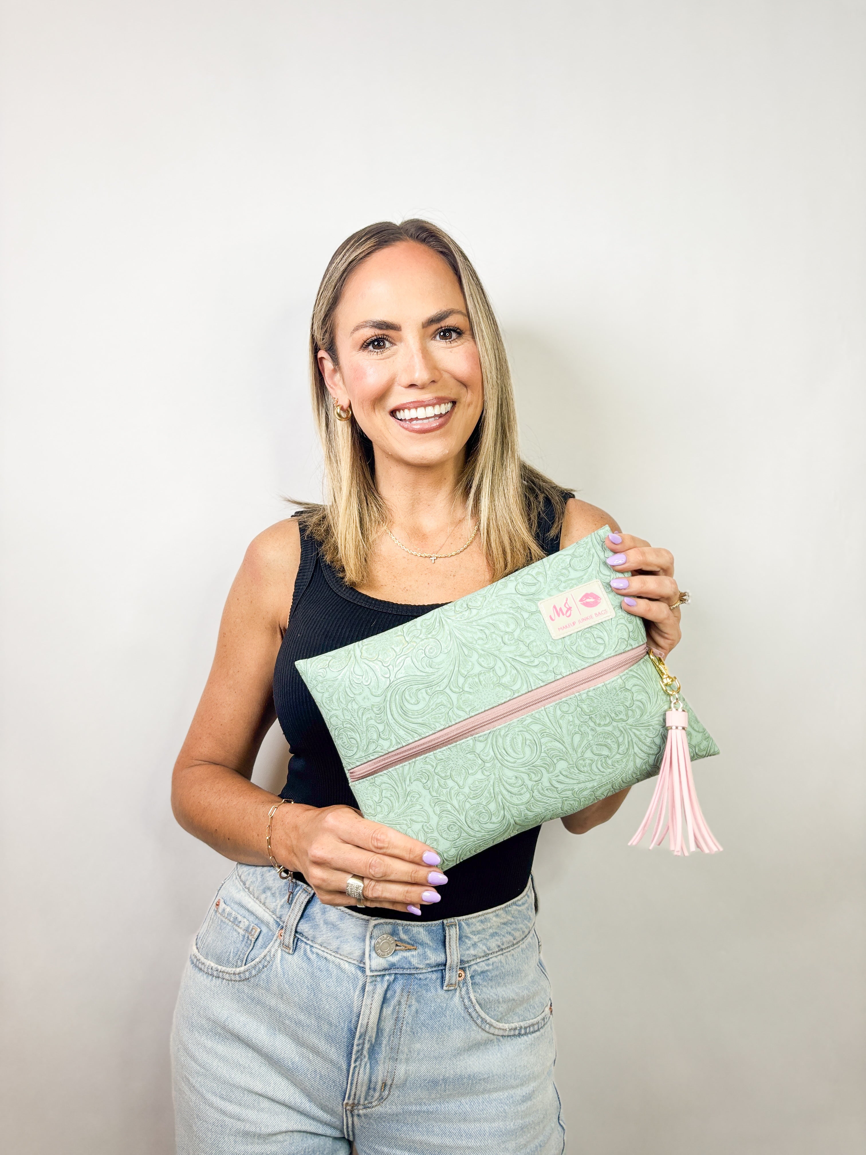 Makeup Junkie | Flat Lay Spill Resistant Bag : Southern Belle