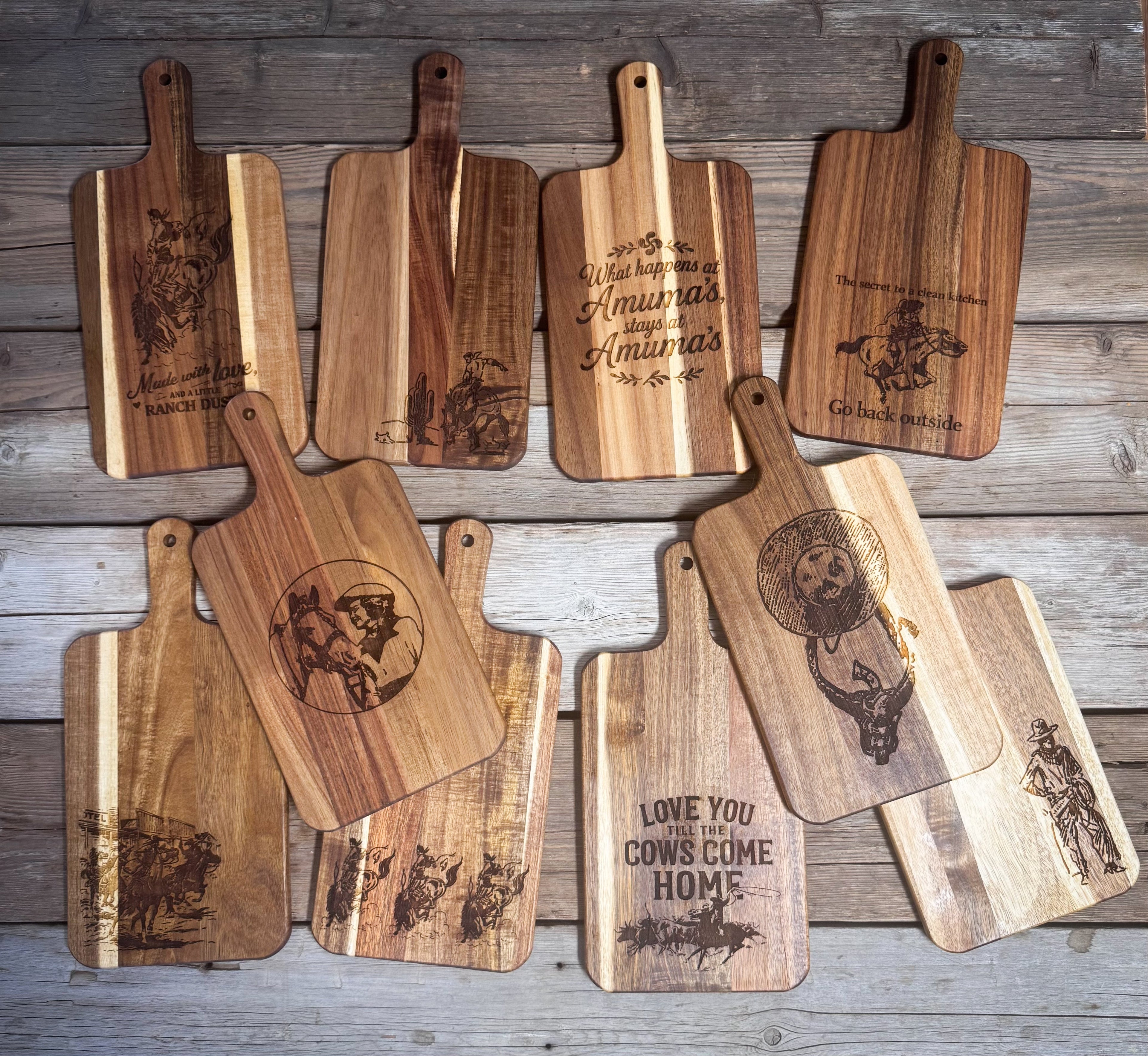Small Western Cutting Boards - 10 Designs!