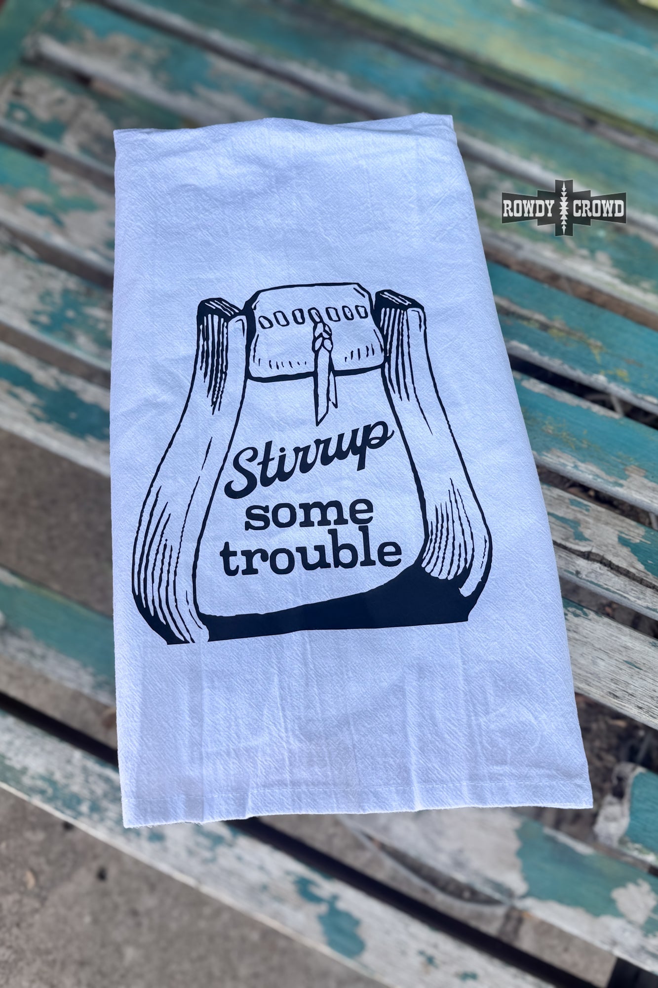 The Stirrup Some Trouble Tea Towel